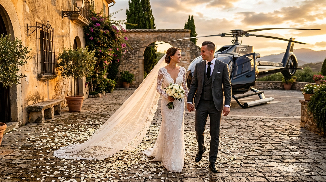 MEGHÍVTA SZEGÉNY EXFÉRJÉT AZ ESKÜVŐJÉRE, HOGY MEGALÁZZA, DE SAJÁT HELIKOPTERÉVEL SZÁLLOT KI, ÉS FELBUKKANTA A VŐLEGÉNY LEGSÖTÉTEBB TITKÁT