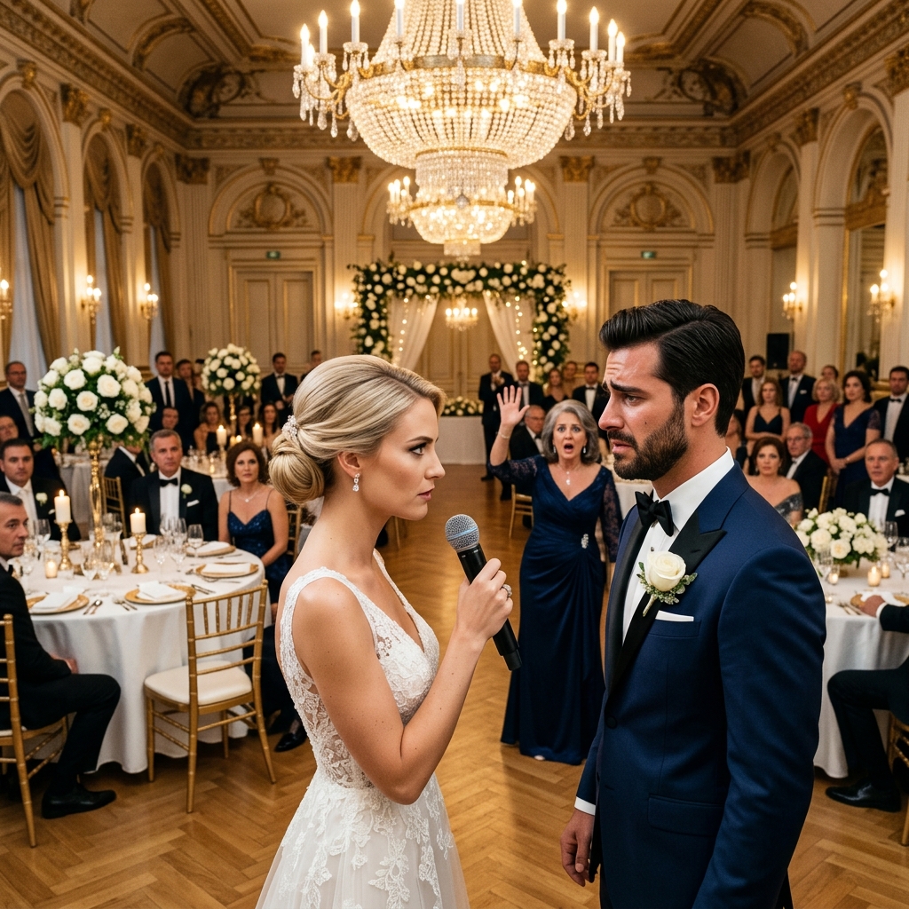 Az esküvői fogadásunkon a férjem odahajolt, és azt mondta: „Anyám most beköltözik a lakásodba.” Percekkel később felvettem a mikrofont, és mondtam valamit, ami megbénította az egész báltermet. A beszélgetés, ami megváltoztatta az esküvőt Michael Harper leheletét drága whisky illata csapta meg, ahogy Caroline Reedhez hajolt, és elégedett mosollyal fejezte be a mondatot, ami azt sugallta, hogy úgy véli, egy tökéletesen ésszerű hírt közölt, az a fajta gyakorlatias döntés, amit a házaspárok állítólag mindig együtt hoznak. Az esküvői fogadás még mindig teljes lendületben volt körülöttük. A zene lebegett a bálteremben. A poharak összekoccantak. A vendégek nevettek, és a fényes táncparketten mozogtak a meleg, aranyló fények alatt, amelyek az egész estét pontosan úgy festették, mint az ünnepséget, amit Caroline hónapokig tervezett. De a köztük lévő csendes térben valami törékeny megrepedt. „Anyám évek óta egyedül küzd” – folytatta Michael szinte türelmes hangon, mintha egy egyszerű tényt magyarázna, amelynek minden résztvevő számára nyilvánvalónak kellett volna lennie. – Tudod, milyen nehéz dolga volt, mióta apám meghalt. Kibérelhetnénk egy kisebb lakást egy időre, amíg minden lecsillapodik.  Caroline nem válaszolt azonnal.  Az ünneplés hangjai folytatódtak körülöttük, mintha mi sem változott volna. Senki sem vette észre, hogy a szoba közepén a menyasszony hirtelen abbahagyta a normális légzést. Egy pillanat múlva megszólalt. A hangja nyugodt volt, de a szavak lassan jöttek, mintha mindegyiket óvatosan kellene a levegőbe helyezni. – Pontosan mit mondtál az előbb?  Michael kiegyenesedett, és lazán megvonta a vállát, továbbra is mosolyogva. – Ne nézz így rám – mondta. – Ez csak egy lakás. Anyámnak jobban szüksége van rá, mint nekünk.