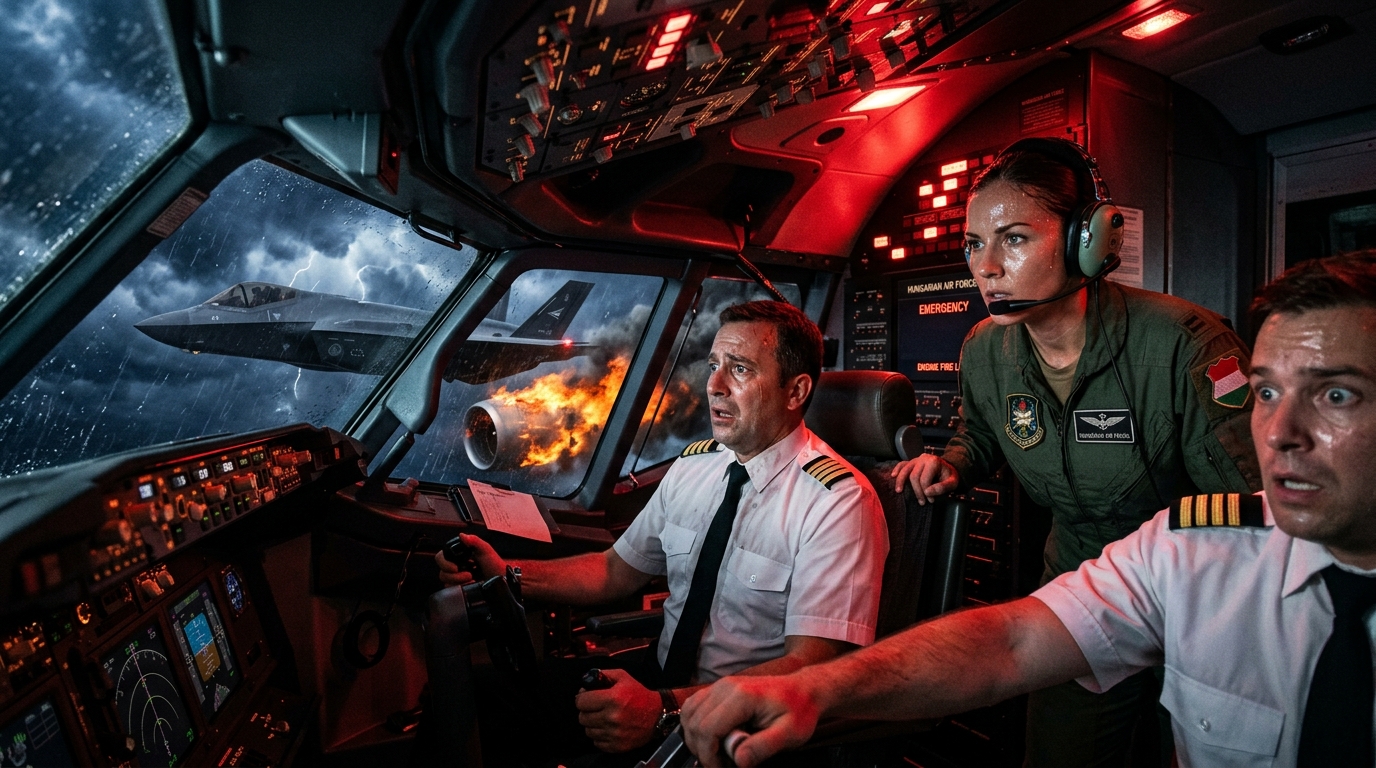 185 utast mentett meg – Aztán az F-22-es pilóták csendben kimondták a hívójelét Mindkét hajtómű leállt repülés közben – Aztán egy csendes utas a 14A-ból besétált a pilótafülkébe… és az F-22-esek tudták a nevét „Hölgyeim és uraim, technikai nehézségeink vannak. Kérem, térjenek vissza a helyeikre.” Mike Sullivan kapitány hangja hallatszott az interkomból – felszínesen nyugodt, de feszült módon, ami valami mélyebbről árulkodott. Harminc évnyi repülés során turbulenciával, viharokkal, vészhelyzetekkel nézett szembe… De ehhez foghatóval nem. A 14A ülésen Kate Morrisonnak nem volt szüksége a bejelentésre. Már érezte. Nem turbulencia volt. Rossz volt. Egy mély, természetellenes rezgés futott végig a repülőgépen, majd egy heves durranás visszhangzott a kabinban, mint egy lövés. Kate a fejét az ablak felé fordította. És a gyomra összeszorult. Füst. Sűrű. Fekete. Ömlik a bal motorból.  Aztán— Újabb durranás. Hangosabb. Közelebb. A repülőgép hevesen meglódult, megdőlt, mintha maga az ég mozdult volna el alattuk. A légiutas-kísérők elvesztették az egyensúlyukat, és a válaszfalnak csapódtak. Az utasok sikoltoztak, amikor a Boeing 777 meredek, kontrollálatlan süllyedésbe kezdett. Ez már nem meghibásodás volt. Katasztrófa volt. „Mindkét hajtómű leállt!” – kiáltotta a férfi Kate mellett, hangja elcsuklott a pániktól. „Mindkét hajtóművet elvesztettük!” A szavak futótűzként terjedtek. Oxigénmaszkok hullottak le a mennyezetről, vadul lengtek, ahogy az utasok kapaszkodtak, hogy megragadják őket. Kitört a pánik – nyers, szűretlen. Az emberek sírtak, imádkoztak, a telefonjukat szorongatták, kétségbeesetten próbálták elküldeni az utolsó üzeneteket. A kabin káoszba süllyedt. De Kate Morrison— Kikapcsolta a biztonsági övét. Felállt, és a repülőgép erőszakos szögében tartotta magát, mozdulatai a körülötte lévő káosz ellenére is kontrolláltak maradtak. Egy légiutas-kísérő odarohant, és megragadta a karját. „Asszonyom! Le kell ülnie!” – kiáltotta a zaj túlharsogásában. „Készüljön fel az ütközésre!”  Kate felé fordult. És valami az arcán megállította a pánikot. „Beszélnem kell a pilótákkal” – mondta. A hangja nem volt hangos. De mindent áthatolt. „Most azonnal.” „Az nem lehetséges!” – erősködött a kísérő megrendülten. „Muszáj…” Kate kissé előrehajolt, hangja elhalkult – fókuszált, intenzív. „Én légierős kapitány vagyok” – mondta. „F-22 Raptorokat repülök.” A szavak keményen csapódtak be.