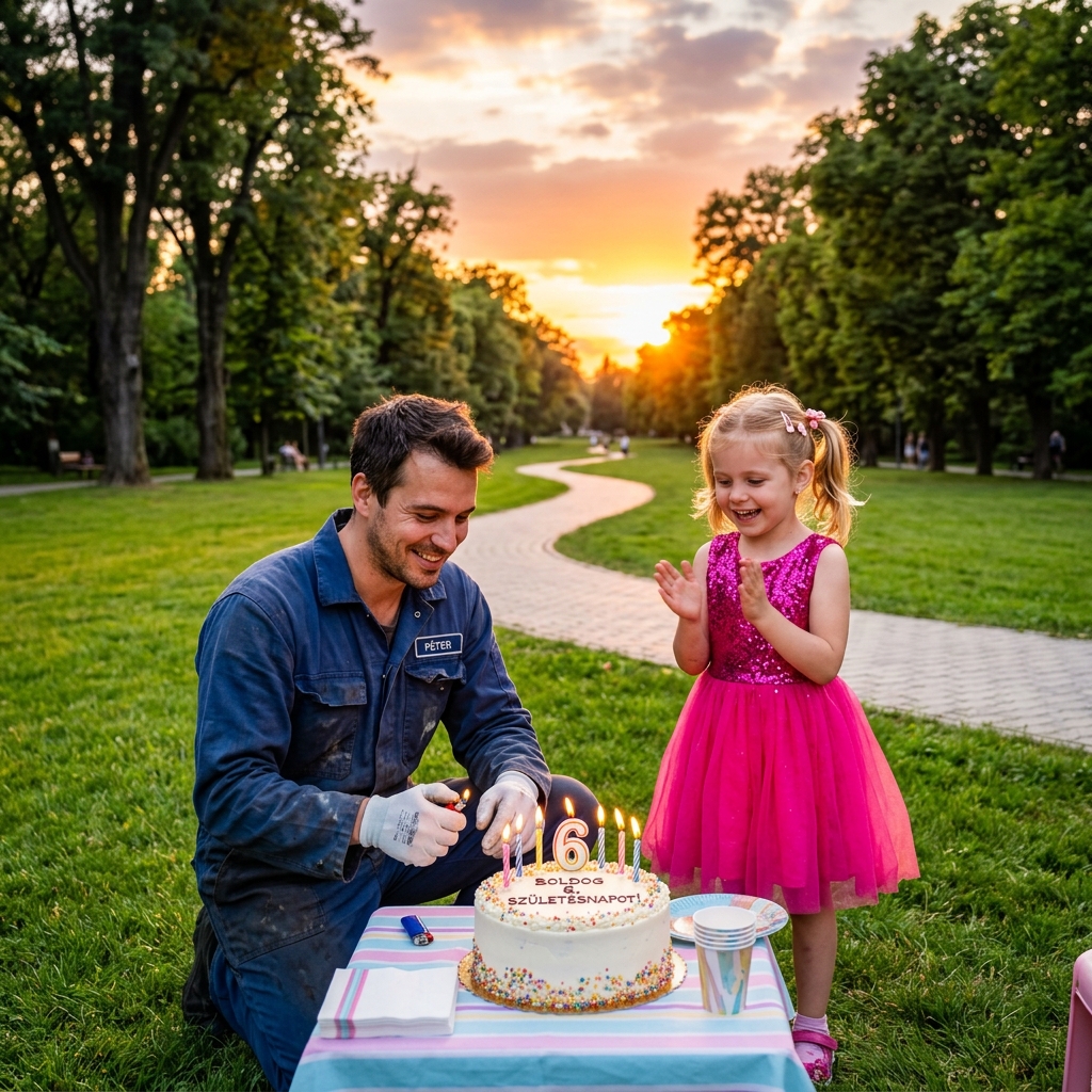 Egy közmunkás hónapokig gyűjtött lánya álombulijára – de amikor a munkája miatt nem jöttek el osztálytársak, egy váratlan motoros közösség felejthetetlenné tette a napot. Huszonöt apró meghívó, mindegyiket gondosan, kézzel színezve élénklila filctollal és csillámos ragasztóval megszórva, ugyanazt a reményteli üzenetet hordozta: „Avery 6. születésnapi bulija!” Apró motorkerékpár-firkák és kis koronák díszítették a széleket, tükrözve, mennyire imádta Avery a hercegnős történeteket – majdnem annyira, mint amennyire szerette apja motorjának mély, megnyugtató dübörgését, amikor hazaért a munkából. Az apja, Daniel Harper, mindent megtett, hogy lefoglaljon egy fedett piknikpavilont a Willow Creek Parkban, egy gyönyörű, gondozott helyen, Cedar Ridge, Colorado előkelőbb részén. Hónapokig tartó fegyelmezett takarékoskodásba telt, mire megengedhette magának. Azt akarta, hogy minden különlegesnek tűnjön, hogy tökéletesnek tűnjön. Mindenekelőtt azt akarta, hogy a magániskolából érkező szülők lássák, hogy a lánya ugyanúgy oda tartozik, mint a gyermekeik. Délre minden készen állt.  Rózsaszín és arany lufik lengedeztek lágyan a délutáni szellőben. Unikornis szalagok tekergőztek szépen a fa gerendák körül, és megcsillantották a napfényt, ahogy kanyarogtak. Az asztal közepén egy házi készítésű torta állt, amelynek díszítését Daniel hajnali kettőkor fejezte be, közvetlenül az éjszakai műszakja befejezése után. A tortán egy apró hercegnő látható, aki élénkpiros motoron haladt a festett naplemente alatt – tökéletes keveréke mindannak, amit Avery szeretett. 12:30-kor senki sem érkezett meg. Egy órakor a parkoló még mindig teljesen üres volt. 1:30-ra Avery abbahagyta a színlelést, hogy nem figyeli az utat. A dolgok, amiket a gyerekek csendben észrevesznek Daniel még mindig a városi közegészségügyi egyenruhájában volt. Befejezte kora reggeli útját, mielőtt hazasietett, abban a reményben, hogy zuhanyozhat és átöltözhet, de az idő gyorsabban kicsúszott a kezéből, mint várta. Végül a munkaruhája legtisztább változatában maradt. A csizmáját gondosan kifényesítették. A haját gondosan hátrafésülte. Bár a kimerültség megmaradt az arcán, még mindig csendes büszkeség tükröződött a viselkedésében.  Néhány percenként újra lepillantott a telefonjára. „Lehet, hogy csak ma nagy a forgalom, drágám” – mondta halkan. „Lehet, hogy csak kicsit késnek.” Avery bólintott, de a mosolya törékenynek tűnt, mintha bármelyik pillanatban elhalványulhatna.  Előző nap kihallgatott dolgokat az iskolában – olyan dolgokat, amiket a gyerekek gyakran ismételgetnek anélkül, hogy teljesen megértenék. „Sophia anyukája ránézett a meghívómra, és furcsa arcot vágott” – mondta Avery halkan egy szünet után. „Aztán egy másik anyukának mesélt valamit a kukásautókról.” Daniel válla kissé megmerevedett. Három munkahelyen dolgozott.  Korábban városi hulladékot gyűjtött. Délután szállítmányokat rakodott egy elosztó raktárban. Hétvégéket motorkerékpárok javításával töltött egy barátja garázsában.  Minden megkeresett dollárja tandíjra, könyvekre, egyenruhákra ment – ​​egy olyan jövő felépítésére, amelyről úgy hitte, hogy a lánya megérdemli. Mindig is hitte, hogy a kemény munka elég lesz. De ahogy a délután lassan telt, az üres asztalok és az érintetlen dekorációk más történetet meséltek. FOLYTATÁS A KÖVETKEZŐBEN