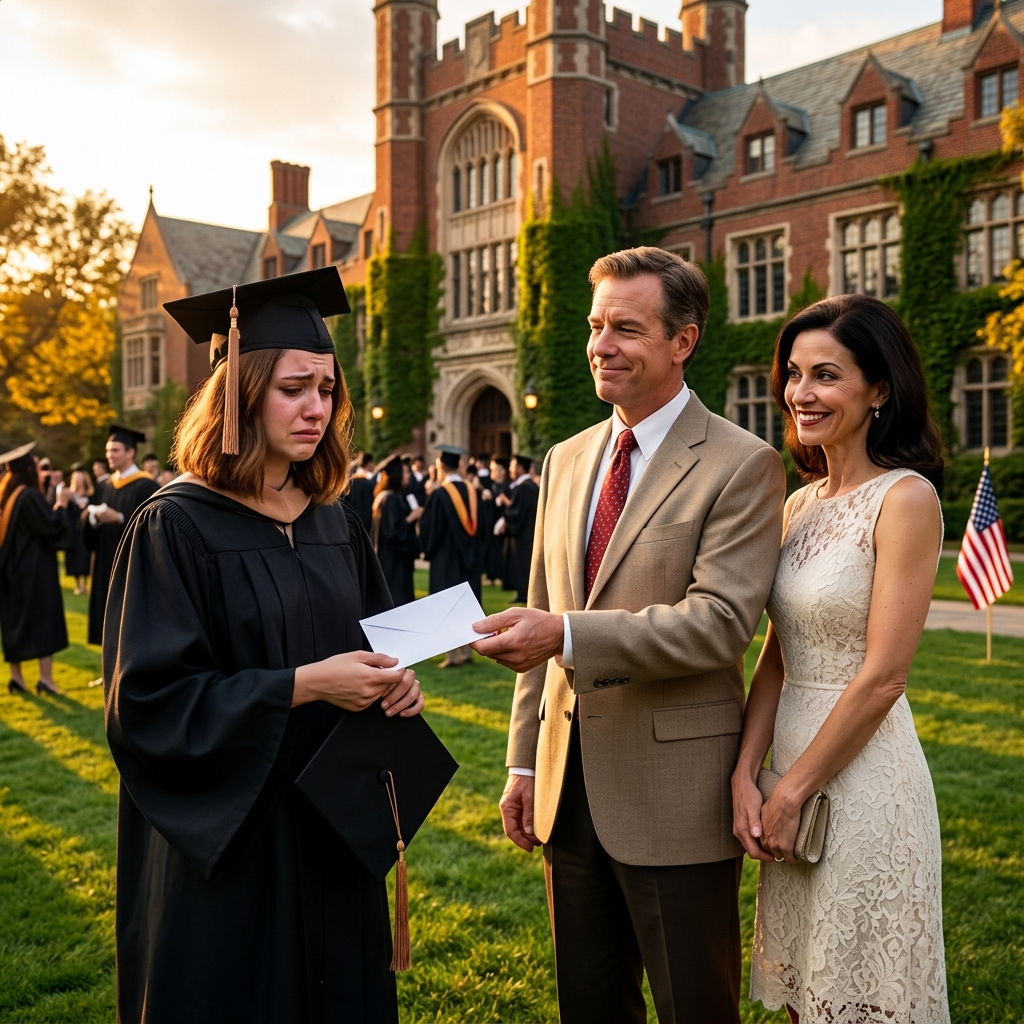 Azon a napon, amikor az ikertestvérem megkapta a kulcsokat egy vadonatúj házhoz, amely egy juharfa alatt állt az egyetemi kampuszon, a szüleim felém fordultak, egy vékony fehér borítékot csúsztattak a kezembe, és mosolyogva nagylelkűek voltak. Amikor a barátaink előtt kinyitottam, és semmi mást nem találtam benne, csak egyetlen lottószelvényt, anyám megdöntötte a fejét, és azt mondta: „Próbáld ki a szerencsédet, drágám. Talán végre megváltoztatja az életed”, miközben a nővérem annyira nevetett, hogy a fél gyep hallani tudta.  Nem sírtam. Nem ott. Nem, miközben a professzorok még mindig ölelgetik a fekete ballagási taláros diákokat, nem a vakuk villanása közben, nem úgy, hogy apám Emily mellett állt, mintha személyesen, puszta kézzel építette volna fel a jövőjét. A nővérem fehér ruhában és túl drága magassarkúban ragyogott egy lánynak, aki egyszer sem fizette a lakbért. A kezében lévő kulcstartó csillogott a napon. Anyám folyton azt hajtogatta: „Egy házat, Emily. Egy igazi házat. Megérdemled.” Apám átkarolta a vállát, és olyan büszke mosollyal az arcán, amilyet egész életemben próbáltam kiérdemelni. Aztán ott voltam én. Ugyanaz a ruha. Ugyanaz a diploma. Ugyanaz a korosztály. Ugyanaz a család.  Más lány.  „Anya” – kérdeztem, mert egy ostoba pillanatig még mindig azt hittem, talán van még valami a borítékban –, „ez tényleg csak egy lottószelvény?” Halkan felnevetett, mintha valami ártalmatlan dolog miatt dramatizálnék.  „Jó móka” – mondta. „Sosem lehet tudni. A véletlen többet tehet érted, mint a tervezés valaha is.” Emily közelebb hajolt, hogy a barátai hallják.  „Jobban illik hozzá a szerencse, mint a felelősség” – mondta. „Az igazi befektetések azoknak valók, akik tudják, mit kezdjenek velük.”  Néhányan nevettek. Talán nem kegyetlenül. De nem is kedvesen.  Apám megveregette a vállamat, ugyanúgy, ahogy az emberek szokták, amikor már eldöntötték, hogy a csalódásod kellemetlen.  „Mindig is független voltál, Eleanor” – mondta. „Ez illik hozzád.” Ez a mondat egészen Brooklynig követett. Független.  Ez volt a kedvenc szavuk számomra. Hízelgően hangzott az idegeneknek. Erős. Érett. Önellátó. Amit ez valójában jelentett a családunkban, az egyszerű volt: nem segítünk neked, és szeretnénk elismerést kapni azért, hogy milyen jól túlélted.  Egy takaros, kétszintes házban nőttem fel az ohiói Columbusban, fehér szegéllyel, rózsabokrokkal az utcán, és családi portrékkal a nappali falán, mint bizonyítékkal arra, hogy a szerelem ott él.  De a szerelemnek abban a házban volt egy hierarchiája, és Emily a kezdetektől fogva a csúcson állt.  Ikrek voltunk. Ugyanaz a barna szem, ugyanolyan sötét haj, ugyanolyan puha áll, mint anyánknak. De a szüleim úgy bántak velünk, mintha valamelyikünk jobb fényben született volna.  Emily táncórákat, zongoratanfolyamokat, nyári táborokat, magántanárokat és olyan túlzásba vitt születésnapi bulikat kapott, hogy úgy néztek ki, mint egy magazinkiadás. Én házimunkát, akciós hátizsákokat, közös tortákat kaptam, ahol a nevem egy elfeledett sarokban cukormázba préselődött.  Amikor tizenkét éves voltam, Emily egy lila dizájner iskolatáskát kapott, tele friss füzetekkel és hozzá illő tollakkal. Én megkaptam az unokatestvérünk régi hátizsákját egy törött cipzárral és három füzetet, amelyek az előző évből maradtak. Amikor megkérdeztem, miért, anyám még csak le sem halkította a hangját.  „Mert a húgod különlegesebb” – mondta. „Különbözőbb. Apámnak is megvolt a saját verziója erről az igazságról. „Te vagy az idősebb nővér” – mondta nekem. „Tanulj meg elsőbbséget adni.” Így is tettem. Amíg az elsőbbségadás az egész személyiségemmé nem vált abban a házban. Emily tizenhat évesen kapta az autót. Én a buszt. Emily megkapta a főiskolai lakást, amelyet teljesen kifizettem Manhattanben. Kaptam FAFSA-t, ösztöndíjakat, könyvtári műszakokat, étterembejárásokat, és olyan hosszú éjszakákat, hogy végig égett rajtuk a szemem. New Yorkban tanultam kommunikációt, míg Emily üzleti menedzsmentet tanult, és a szüleim pénzéből építettem fel az életemet, mintha az lenne a világ legtermészetesebb dolga. Tetőtéri italokat és kifinomult vacsorákat posztolt, és feliratokat arról, hogy „a kemény munka meghozza gyümölcsét”. Éjfélig feltöltöttem a könyveket az egyetemi könyvtárban, aztán vonattal mentem egy étterembe, ahol mosogattam és leszedtem a tányérokat, miközben próbáltam nem gondolni arra, hogy milyen az osztálytársaim élete abban az órában. És mégis folytattam. Mert amikor az árnyékban nősz fel, vagy eltűnsz, vagy nagyon-nagyon jó leszel a sötétben való építkezésben.  A diploma megszerzése után New Yorkban maradtam, és kibéreltem a legkisebb lakást, amit megengedhettem magamnak Brooklynban. A lakásnak hámló festéke volt, egyetlen keskeny ablaka egy sikátorra nézett, és egy radiátor sziszegett, mintha dühös lenne, hogy él.  De az enyém volt. Minden számla. Minden bevásárlás. Minden késő esti metróút. Enyém. Elfogadtam egy állást egy kis marketingcégnél adminisztratív asszisztensként. Nem elbűvölő. Nem lenyűgöző. De őszinte voltam. Pontosan abból éltem, amit kerestem, és senki sem tulajdoníthatta magának az érdemet, hogy életben maradtam.  A szüleim alig hívtak. És amikor hívtak, soha nem igazán rólam szólt.  „Hogy vagy, drágám?” – kérdezte anyám, már félúton a valódi témájához. „Emily csodálatosan van. Láttad a fotóit Palm Beachről?”  Apám egy kérdést tett fel a munkáról, általában miközbenelterelődött a figyelmem.  „Még mindig abban a kis irodában vagy?” Aztán továbblépett. Régebben azt gondoltam, hogy a szeretetlenség legrosszabb része a fájdalom. Nem az. Hanem az ismétlődés. Az ezernyi apró pillanat, ami megtanít arra, hogy ne várj melegséget ott, ahol soha nem volt. A lottószelvény hónapokig érintetlenül ült az íróasztalom fiókjában. Rá sem tudtam nézni anélkül, hogy ne hallottam volna Emily hangját, vagy ne láttam volna anyám mosolyát. Nem ajándék volt. Egy összefoglalás volt. Egy ügyes kis szimbóluma annak, amit szerintük megérdemeltem. Szerencse. Mert a bizonyosság, a befektetés, a biztonság, mindez Emilyé volt. Aztán egy esős szombat este, hat hónappal a diploma megszerzése után, takarítottam a lakásomat, mert nem volt más dolgom, és mert ha abbahagyom a mozgást, a magány hangosabb lesz. Kinyitottam a fiókot, hogy elrakjak néhány régi nyugtát, és a boríték előrecsúszott. Egy hosszú percig tartottam. Majdnem kidobtam. Ehelyett leültem az apró íróasztalomhoz, felkapcsoltam a lámpát, és kivettem a szelvényt a borítékból.  A papír szélei megpuhultak a túlzott kézbevételtől, és túl kevésre értékelték. Kint az eső egyenetlen ritmusban csapkodott a sikátor tűzlépcsőjére. Valahol az épületben egy pár vitatkozott a falon keresztül. A hűtőszekrényem azt a zörgő hangot adta ki, amit mindig, mielőtt újra beindult a motor. Elnevettem magam. “Rendben” – motyogtam. “Fejezzük be a viccet.” Kinyitottam a laptopomat, és előhívtam a hivatalos számokat.  Aztán lenéztem a szelvényre. Ellenőriztem az első számot. Egyezett. Összeráncoltam a homlokomat, és ellenőriztem a másodikat. Az is egyezett. Mire a harmadikhoz értem, az ujjaim remegni kezdtek. A szoba furcsán csendes lett, mintha az egész város egy lehetetlen másodpercre elhátrált volna tőlem. Mindkét kézzel nyúltam a szelvényért, közelebb hajoltam a képernyőhöz, és hangosan suttogtam a következő számot.