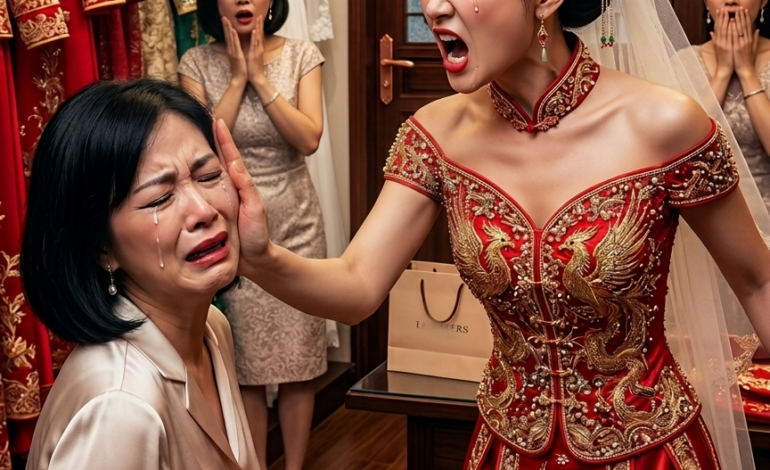 就在我妹妹穿著價值兩萬美元的高級訂製婚紗——這件婚紗是我個人出資的——踏上台的那一刻，她徑直穿過精品店，當著所有人的面扇了我一巴掌，尖叫著說我毀了她一生一次的時刻……她做夢也想不到，幾分鐘後，她那價值五十萬美元的婚禮就要徹底崩塌了。