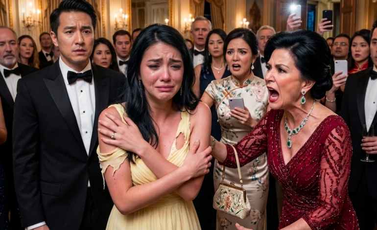 她的男友眼睜睜地看著母親掌摑並羞辱他聲稱深愛的女人，卻從未想到，那個穿著破爛裙子的安靜客人即將揭露他們的真面目，並讓他們精心打造的帝國轟然倒塌。