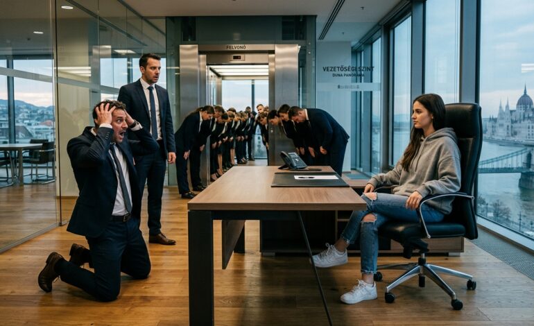 Az új vezérigazgatót meglepetés éri az első munkanapján.