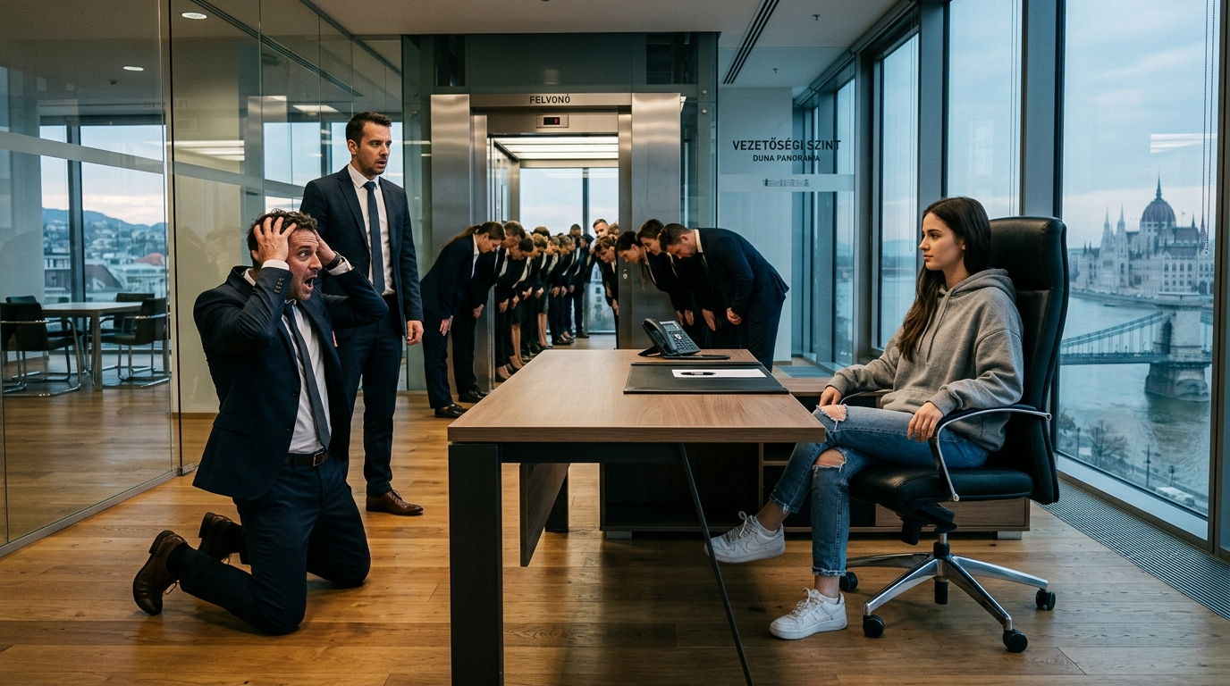 Az új vezérigazgatót meglepetés éri az első munkanapján.