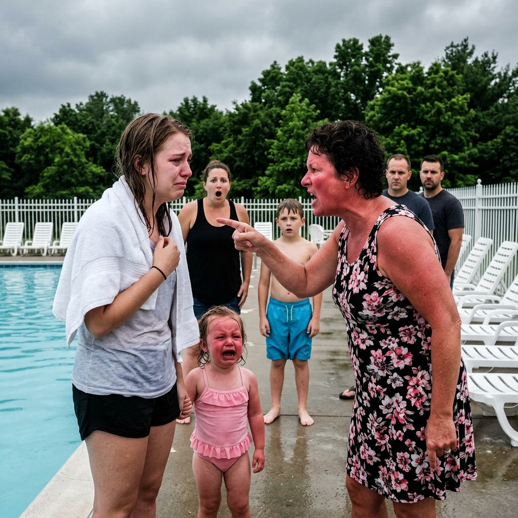 Egy terhes nő beugrott egy zsúfolt medencébe, hogy megmentsen egy fuldokló kislányt, mire az anya felkiáltott: „Ne nyúlj a gyerekemhez!” – de a kórházban a lány karkötőjén kiderült, hogy a férjem vezetékneve van rajta.  Ha ez hihetetlenül hangzik, értem. Egy héttel ezelőtt én sem hittem volna el. De pontosan ez történt velem, és még mindig próbálom feldolgozni, hogyan tört fel egyetlen impulzív pillanat egy környékbeli uszodában egy titkos életet, amiről nem is tudtam, hogy létezik.  Nyolc hónapos terhes voltam, amikor minden kezdett széthullani. Az orvosom az utolsó vizsgálaton nagyon világos volt: pihenés, hidratálás, és semmi felesleges stressz. „A célegyenesben vagy, Lysithea” – mondta nekem, mosolyogva intve az ujjával. „Nincsenek hősködések. Csak nyugodt napok, amíg meg nem születik a baba.”  De az élet nem ütemez káoszt az orvosi tanácsok köré. Az a szombat délután még a virginiai külvárosi mércével mérve is forró volt, az a fajta ragyogó, vakító napsütés, amitől a járda csillogni kezd. A környékbeli uszodánk tele volt családokkal, akik megpróbálták kihozni a nyár minden pillanatát, mielőtt újra elkezdődik az iskola.  Én egy árnyékos széket foglaltam egy üveg vízzel és egy zacskó törölközőre támasztott dagadt bokákkal. Néhány percenként a bennem lévő baba rúgott, mintha emlékeztetni akarna arra, hogy már eleve határozott véleménye van a szűk helyekről. Egy kislány folyton magára vonta a figyelmemet.  Talán öt-hat éves volt, rózsaszín kiütésvédőt és csillagmintás kis fürdőnadrágot viselt. Úgy ugrált a sekély medence végének lépcsőin, mint egy rugós játék. Az anyja a közelben ült, és a telefonját böngészte, időnként felpillantva, hogy felkiáltson: „Aurelia, maradj ott, ahol látlak!”  Abban az időben úgy tűnt, mint bármelyik másik hétköznapi jelenet. Aztán elkezdődött a sikoly. Először beleolvadt a medence szokásos zajába, a gyerekek egymásnak fröcskölésének magas hangú káoszába.  De másodperceken belül megváltozott a hangnem – élesebb, kétségbeesettebb. Felnéztem. Aurelia lecsúszott a sekély lépcsőfokról, és mélyebb vízbe sodródott.  Vadul hadonászott a karjaival, miközben megpróbálta megragadni a felszínt, mintha valami szilárd dologba kapaszkodhatna. Egy szörnyű pillanatra teljesen eltűnt a víz alatt. A vízimentő szék üres volt.  Néhány felnőtt zavartan felállt, arckifejezésük megdermedt abban a furcsa szünetben, amikor az agy megpróbálja eldönteni, hogy valami baj van-e. Nem álltam meg. A testem megmozdult, mielőtt az elmém utolérte volna.  Leejtettem a telefonomat, lerúgtam a szandálomat, és rohantam. A beton perzselte a lábamat, miközben a széle felé rohantam, és valahol a fejem mélyén egy halk hang emlékeztetett arra, hogy nyolc hónapos terhes vagyok, és semmi jogom ehhez. Ennek ellenére leugrottam.