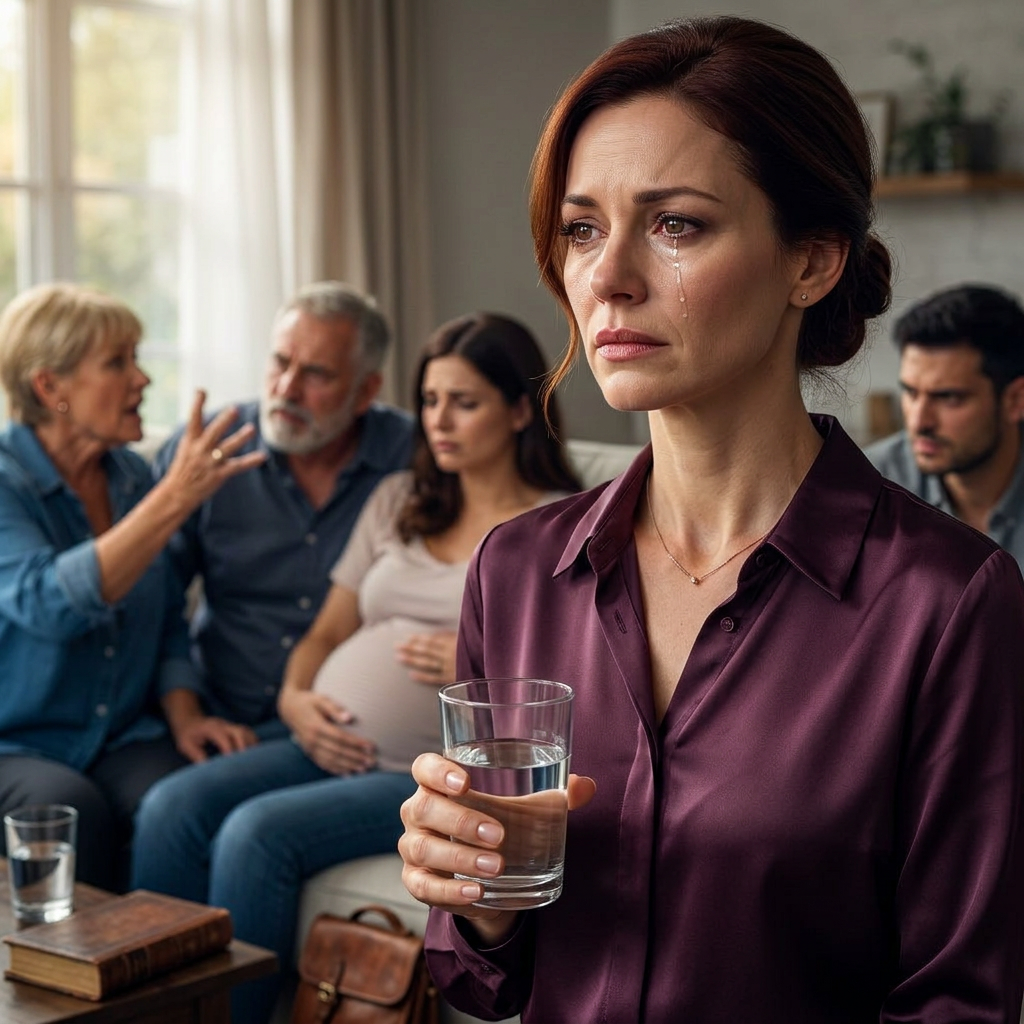 Lorsque l’infidélité de mon mari a abouti à une grossesse, toute sa famille s’est réunie dans mon salon et m’a demandé de quitter la maison. Je n’ai pas élevé la voix. Je n’ai pas protesté. J’ai simplement souri et prononcé une phrase, et j’ai vu la confiance disparaître de leurs six visages. Ils se sont excusés peu après, mais à ce moment-là, cela n’avait plus aucune importance.