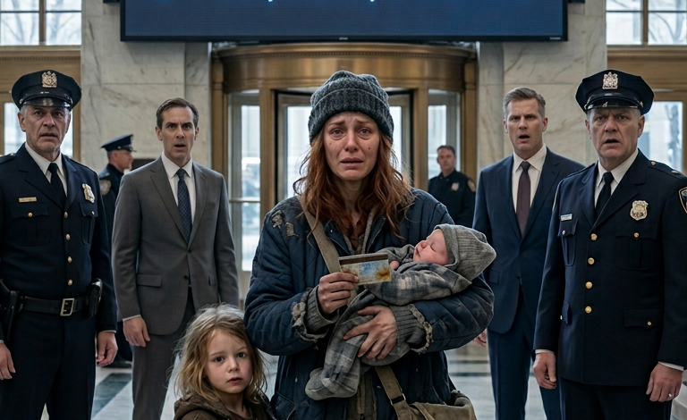 Une mère sans-abri entra nerveusement dans une banque, serrant contre elle la vieille carte de son grand-père décédé, espérant retirer quelques dollars. Mais lorsque le guichetier l’inséra, le solde qui s’afficha sur l’écran plongea toute la salle dans un silence stupéfait.