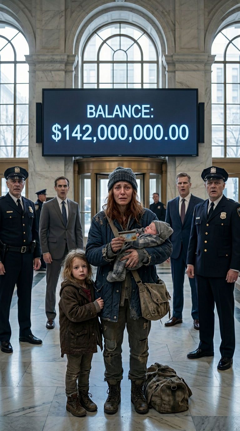 Une mère sans-abri entra nerveusement dans une banque, serrant contre elle la vieille carte de son grand-père décédé, espérant retirer quelques dollars. Mais lorsque le guichetier l’inséra, le solde qui s’afficha sur l’écran plongea toute la salle dans un silence stupéfait.