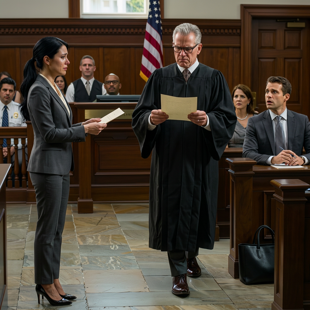 Dans la salle d’audience, mon père avait l’air fier. « Les trois maisons de vacances dans les Keys, en Floride, sont à nous », sourit ma mère. « La succession ne lui laisse rien. » Le juge ouvrit ma lettre, la parcourut du regard, puis laissa échapper un petit rire. Il dit doucement : « Eh bien… c’est intéressant. » Ils restèrent silencieux.