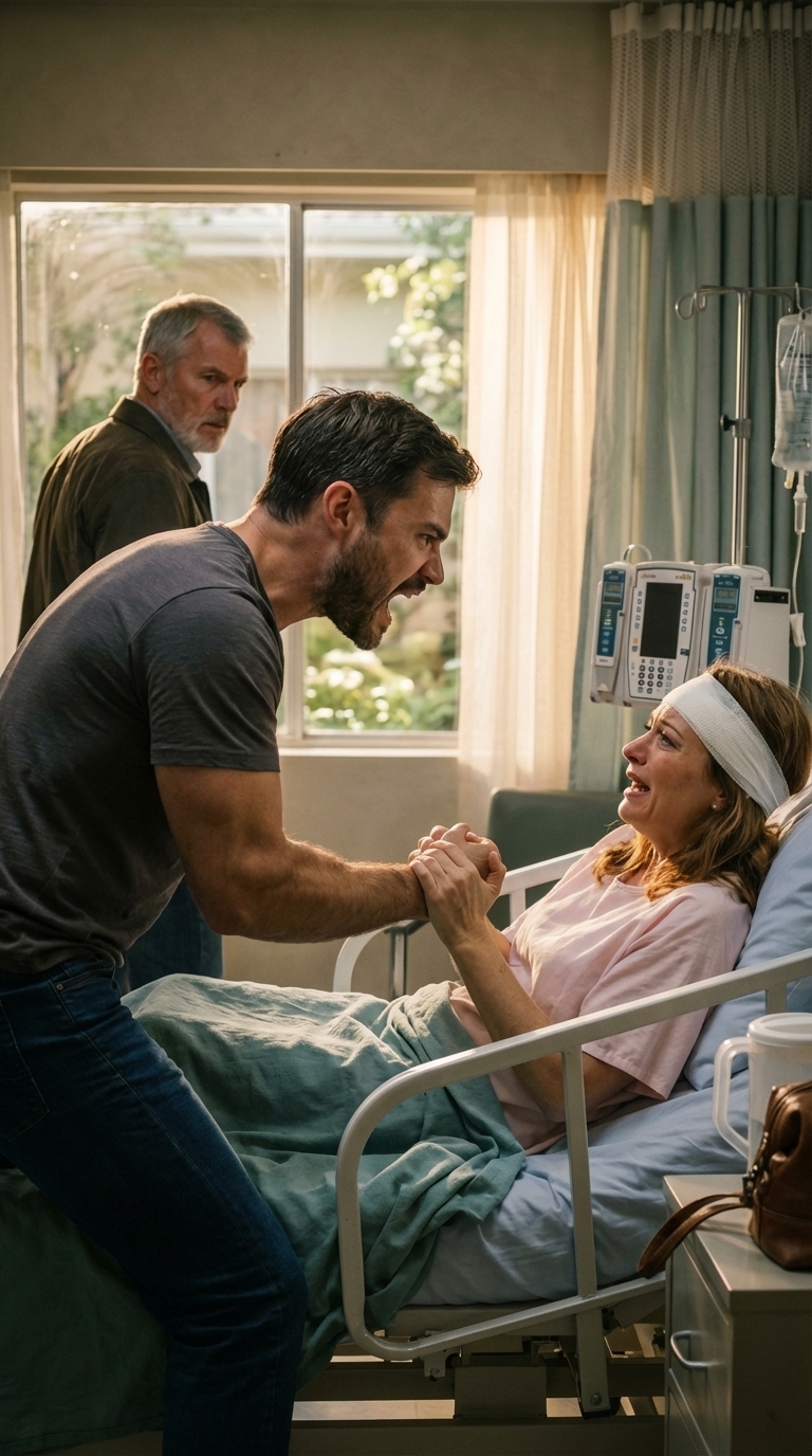 « Après avoir été percutée par une voiture, j’ai été hospitalisée pour de graves blessures. Quelques heures plus tard, mon mari a fait irruption et a crié : « Arrête tes simagrées ! Lève-toi et prépare le repas d’anniversaire de ma mère ! » Je suis restée silencieuse, mais il m’a tirée du lit en disant qu’il ne gaspillerait pas d’argent pour mes « drames ». Puis la porte s’est ouverte et mon mari s’est mis à trembler en voyant qui entrait… »