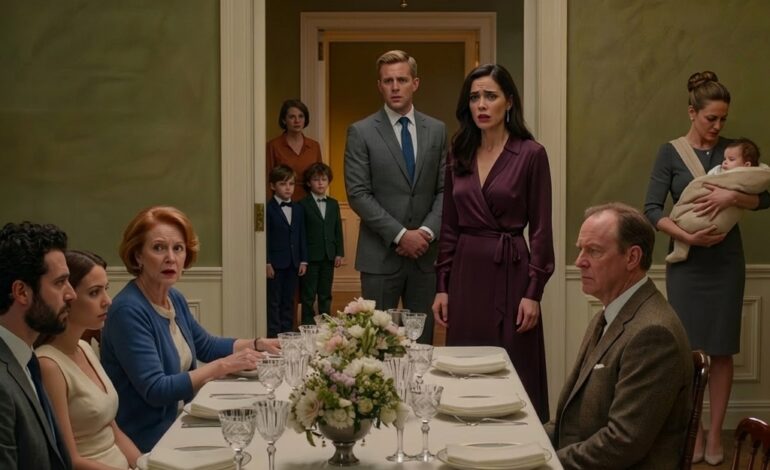 « À 34 ans et toujours célibataire ? » s’exclama ma sœur lors du déjeuner d’anniversaire de maman. « Tu finiras seule, sans famille. » Un silence de mort s’installa. Papa ajouta : « Quel dommage. » Je me contentai de sourire et de regarder ma montre. Puis les portes du restaurant s’ouvrirent. Mon mari, un chirurgien réputé, entra avec nos jumeaux de cinq ans. Derrière eux, une nounou portait notre bébé de six mois. Ma sœur en resta bouche bée quand mon mari prit la parole…