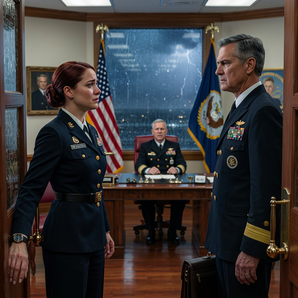 J’ai réglé l’addition refusée d’un vieux vétéran dans un restaurant pluvieux près de Norfolk et je me suis éclipsé avant qu’il puisse me remercier. Deux semaines plus tard, je suis entré dans le bureau de mon commandant, j’ai vu le même homme discret assis là, en uniforme bleu marine, quatre étoiles sur les épaules, et j’ai réalisé que ce qui allait se produire était bien plus important que tout ce que j’avais imaginé.