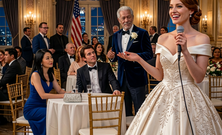 Ma sœur a ri et m’a traitée de « simple infirmière » devant les 120 invités du mariage, mais le père du marié n’arrêtait pas de me fixer, et lorsqu’il s’est finalement levé de la table d’honneur, un silence de mort s’est abattu sur la salle avant même que quiconque comprenne ce qu’il allait dire.