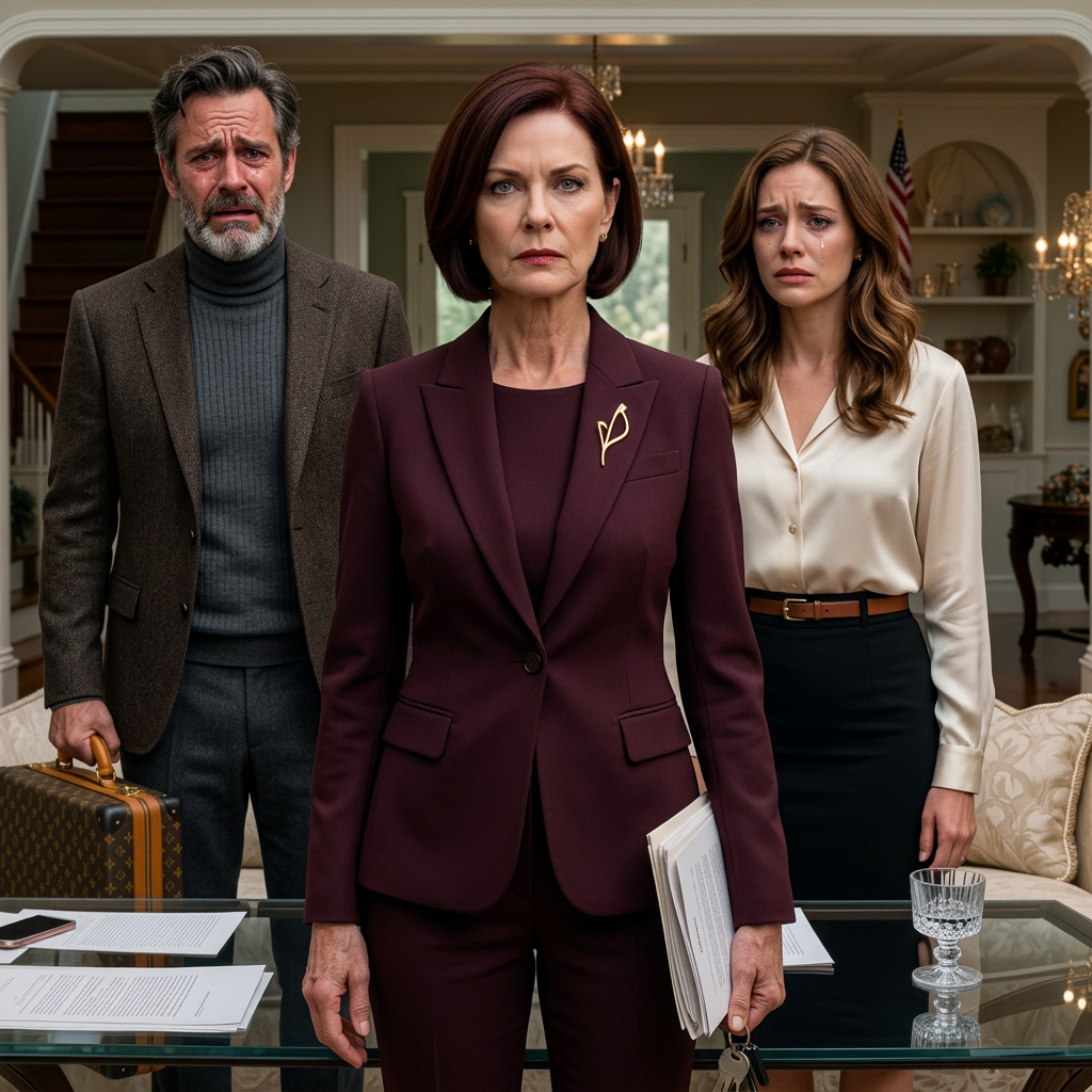 Le samedi où mon fils est apparu sur le perron de ma maison après treize ans de silence, debout aux côtés de son élégante épouse et d’une rangée de valises de luxe comme si ma maison était déjà la leur, j’ai compris que certaines retrouvailles ont le visage de la famille et les manières d’une prise de contrôle.