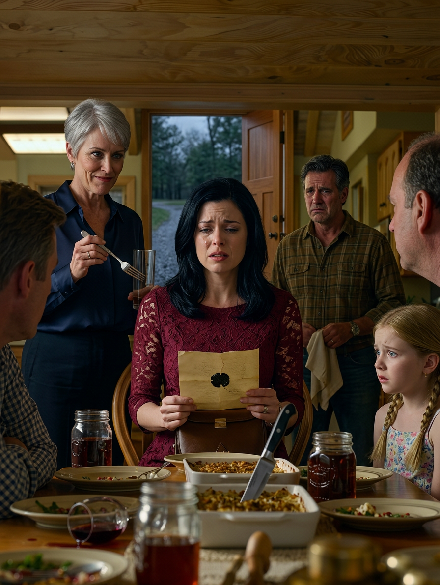 « “Chérie, tu veux dire quelques mots ?” m’a demandé ma mère après avoir raté ma remise de diplôme, dilapidé six ans d’économies et transformé un dîner de famille en piège tendu à ma sœur. Elle souriait comme si elle connaissait déjà ma réponse. Ce qu’elle ignorait, c’est que j’étais rentrée avec une enveloppe sur les genoux – et que la vérité qu’elle contenait avait enfin assez attendu. »