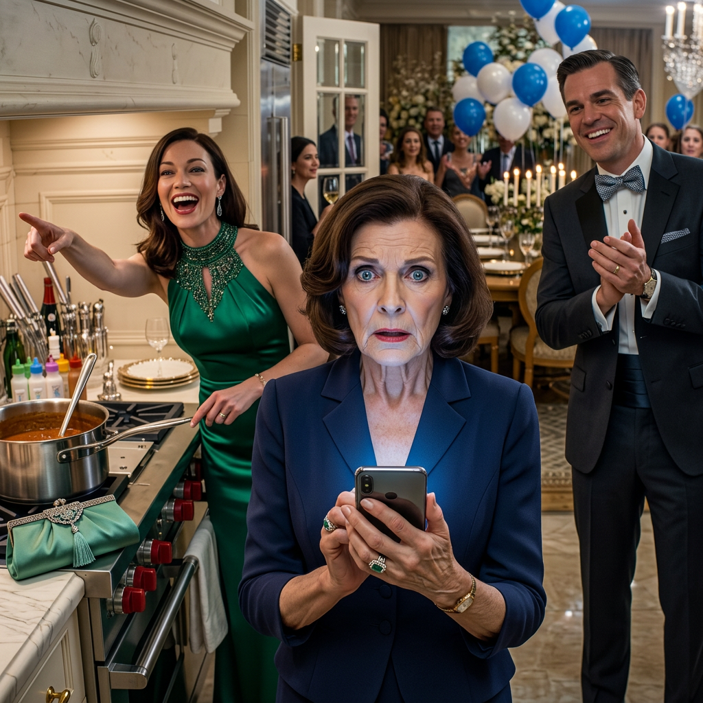 « Maman, tu n’as pas ta place ici ! » a hurlé ma belle-fille en remuant son ragoût d’anniversaire dans mes casseroles, assaisonné de mes épices. Mon fils… s’est mis à applaudir : « Enfin quelqu’un qui lui remet les idées en place… » mais il n’a pas terminé sa phrase… Quelques secondes plus tard, un message est apparu sur mon téléphone, et aucun des deux ne comprenait à quel point ils avaient sous-estimé quelqu’un pendant ces cinq dernières années.