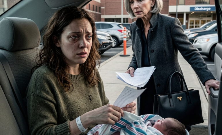 Après mon accouchement difficile, le jour de ma sortie de l’hôpital, ma belle-mère a exigé d’être la première à prendre le bébé dans ses bras et n’a laissé personne d’autre l’approcher. J’ai supposé qu’elle était simplement trop excitée pour se contenir, jusqu’à ce qu’une infirmière rattrape ma voiture sur le parking et me glisse un mot dans la main. Il n’y avait qu’une seule phrase écrite dessus : « Vérifiez la cheville du bébé dès votre retour à la maison. » J’ai soulevé la couverture… et j’ai eu instantanément froid.