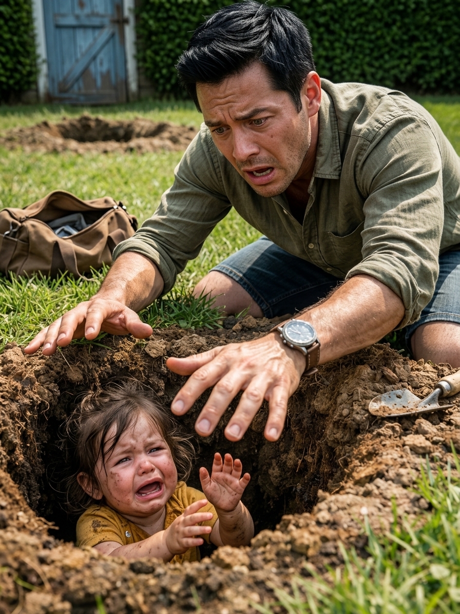 Je suis rentré de mission trois jours plus tôt. Ma fille n’était pas dans sa chambre. Ma femme m’a dit qu’elle était chez sa grand-mère, alors j’y suis allé. Mais je l’ai trouvée dans le jardin, debout dans un trou, en pleurs. « Grand-mère a dit que les méchantes filles dorment dans les tombes. » Elle n’avait que deux ans. Je l’ai immédiatement sortie de là. Puis elle a murmuré : « Papa, ne regarde pas dans l’autre trou… »