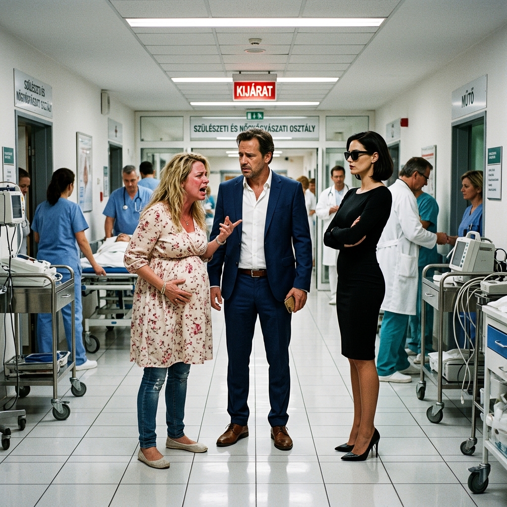 Azt hittem, én irányítok – amíg az ajtók ki nem csapódtak.  „Ne érj hozzá!” – sikította a feleségem, terhes pocakját szorongatva, miközben a szeretőm nevetett: „Engem választott.”  Aztán jött a káosz – kezek, könnyek, vér.  Megdermedtem. Terhes? A feleségem? Ez nem volt lehetséges… vagy mégsem?  Abban a pillanatban minden, amiben hittem, darabokra hullott. És az igazság, aminek a feltárására készültem, mindannyiunkat elpusztított.  Azt hittem, én irányítok – amíg az ajtók ki nem csapódtak. A kórházaknak csendes, kiszámítható helyeknek kell lenniük. Ezért választottam. Semleges talaj. Tiszta, ellenőrzött, távol attól a káosztól, amit az életemből csináltam. Vanessát – a szeretőmet – egy „rutinellenőrzésre” hoztam oda, valami diszkrétre, valamire, amit kezelni tudok. Daniel Carter vagyok. Technológiai befektető, nyilvános sikertörténet, magánéleti katasztrófa. Vanessa megszorította a karomat, miközben végigmentünk a folyosón. „Nyugi” – suttogta, és úgy mosolygott, mintha semmi sem érhetné el. „Túl sokat aggódsz.” Nem válaszoltam. Újra rezegni kezdett a telefonom – Emily. A feleségem. Nem foglalkoztam vele. Nem lett volna szabad itt lennie. Semmit sem kellett volna tudnia.  Aztán kivágódtak az ajtók.  „Ne érj hozzá!” – Emily hangja pengeként hasított át a folyosón. Megfordultam, mellkasom összeszorult, amikor megláttam őt – a feleségemet – ott állni, sápadtan, remegve… egyik kezével a hasát fogta.  Vanessa előrelépett, felszegett állal. „Szóval ez ő?” – kérdezte szinte szórakozottan. „Engem választott, tudod.”  Emily szeme égett. „Azt hiszed, ez valami játék?” – csattant fel. „A gyerekét hordom.”  Minden elnémult.  „Mi?” – kicsúszott a számon a szó, mielőtt megállíthattam volna.  Vanessa élesen és kegyetlenül felnevetett. „Ez lehetetlen. Daniel azt mondta nekem…”  „Sosem mondtam ilyet” – vágtam közbe, de a hangom gyengének tűnt, még nekem is.  Emily közelebb lépett, könnyek patakzottak a szeméből. „Azt mondtad, hogy késő estig dolgozol. Azt mondtad, hogy minden rendben van. És most itt talállak… vele?” Vanessa megragadta a karomat. „Daniel, mondd el neki az igazat.”  „Ne!” – figyelmeztette Emily remegő hangon. „Ne merészelj újra hazudni!” Aztán megtörtént – túl gyorsan ahhoz, hogy megállítsam. Vanessa meglökte Emilyt. Emily megbotlott, a falnak csapódott, és levegő után kapkodott. Egy nővér felsikoltott. Előrelendültem, de Emily hátralendült, kétségbeesése táplálta, ahogy Vanessa hajába ragadta a kezét. „Maradj távol a családomtól!” – kiáltotta Emily. A folyosó felrobbant – kezek, könnyek, vér. És én csak ott álltam. Megdermedve. Mert semmi sem volt értelmes. Emily… terhes? Ez nem volt lehetséges. Megvoltak a teszteredmények. Tudtam az igazságot. Vagy legalábbis… azt hittem, hogy tudom. És abban a pillanatban, ahogy minden kicsúszott az irányítás alól, egy rémisztő kérdés motoszkált bennem – Mi van, ha végig tévedtem?…Folytatás a Kommentekben 👇