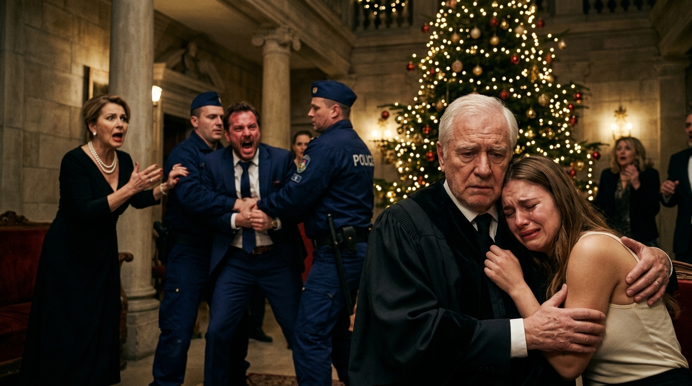 Soha nem mondtam el a férjem családjának, hogy a főbíró lánya vagyok. Amikor hét hónapos terhes voltam, rákényszerítettek, hogy egyedül készítsem el a teljes karácsonyi vacsorát. Anyósom még azt is megparancsolta, hogy állva egyek a konyhában, és ragaszkodott hozzá, hogy „egészséges a babának”. Amikor megpróbáltam leülni, annyira meglökött, hogy elkezdtem cipelni. A telefonomért nyúltam, hogy felhívjam a rendőrséget, de a férjem kitépte a kezemből, és gúnyosan kiáltott: „Jóvéd vagyok. Soha nem fogsz nyerni.” Találkoztam a pillantásával, és nyugodtan válaszoltam: „Akkor hívd apámat.” Nevetett tárcsázás közben, és nem tudta, hogy jogi karrierje másodpercekre van az összeomlástól. Hajnali 5 óra óta fájó lábamon voltam, és kimerítettem magam, hogy pazar karácsonyi lakomát készítsek a sógoraimnak. Amikor végül megmarkoltam a széket, és ülni kértem, mert a terhességi görcsök már elviselhetetlenné váltak, anyósom, Judit, hevesen a tölgyfa asztalhoz csapta a tenyerét. – Az osztályod emberei nem vacsoráznak ezzel a családdal – sziszegte, és undorral telt szemei. “A konyhában állva fogsz enni, ha végeztünk. Emlékezz alázatos helyzetedre.” Aaron, a férjem, még csak fel sem nézett. Könnyedén belekortyolt drága évjáratú borába. – Tedd, amit anyám mond, Rebecca. Az idősebb társaim a nappaliban vannak. Ne alázz meg.