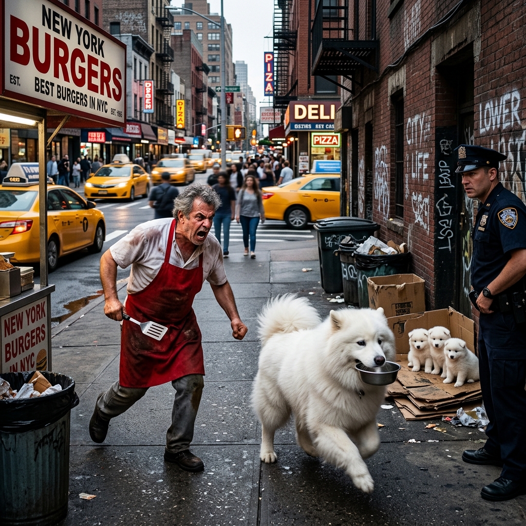 NO TO ANIMAL CRUELTY😡 A man threw a dog that just wanted some food, yet a police officer showed up to put him in his place.