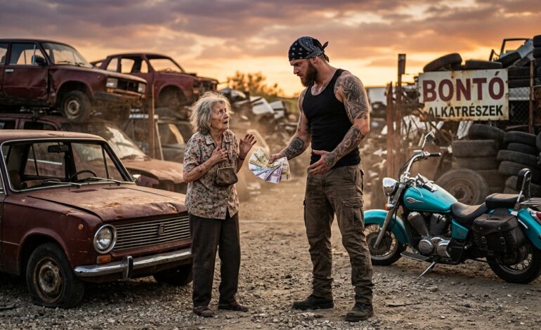 “CSAK EZ VAN” 🥺💔 Egy idős nő véletlenül összetöri egy férfi motorját. A férfi dühösen ráordított, mire az idős nő odaadta neki az utolsó fillérjét. A férfi elvette a pénzt, és úgy döntött, meglepi a nőt. Mit gondolsz, mi fog történni?