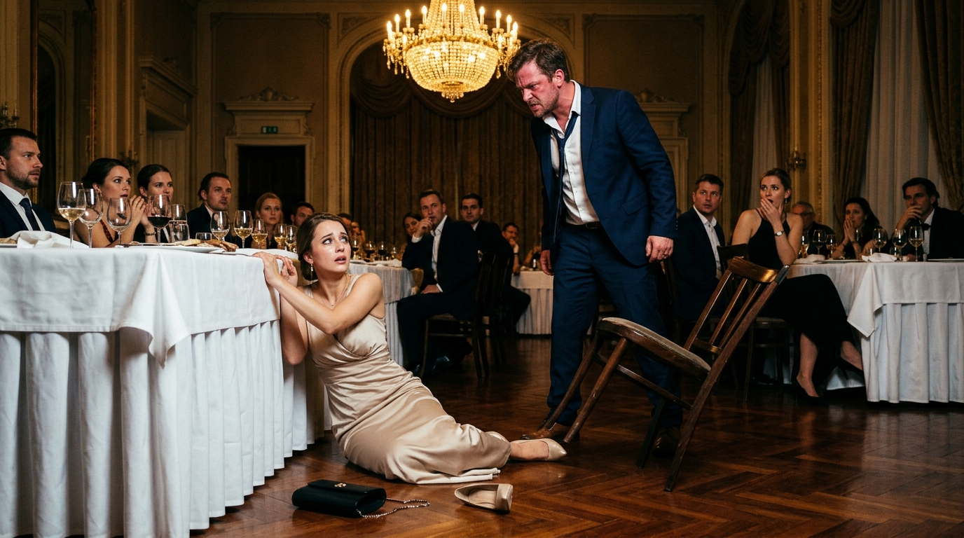 A férjem kirántotta alólam a székemet az összes kollégája előtt, hogy megalázzon… de 11 perccel később megszólalt egy telefon, és elszégyellte magát 😲😨 A szék lába hirtelen megkarcolta a padlót, hangos és kellemetlen hangot adva ki. Olyan hirtelen volt, hogy egy pillanatra mindenem megremegett. Egy pillanattal azelőtt még nyugodtan nyúltam a pohár felé, a következő másodpercben pedig eltűnt a talpam alól a támasz. Elvesztettem az egyensúlyomat, és nehézkesen a padlóra estem, a könyökömmel az asztal bal szélét érintve. A villa lecsúszott a tányérról, és a térdemre esett, zsíros szószfoltot hagyva a könnyű ruhámon. Az étterem hatalmas terme, ahol cégünk tízéves fennállását ünnepelte, hirtelen furcsa csendbe burkolózott. Néhány másodperccel azelőtt minden teljesen más volt. A vezérigazgató felállt, elvette a poharat, és így szólt: —Ma nemcsak a cégre szeretnék poharat emelni, hanem arra a személyre is, aki átsegített a legnehezebb éven. Anára. Mindannyian visszajöttek hozzám. Felálltam egy kicsit zavartan, mert sosem szerettem a figyelem középpontjában lenni.  —Ana az egyik legerősebb alkalmazottunk — folytatta —. A projektjei nélkül nem értük volna el ezt az eredményt.  Láttam, ahogy a férjem arca lassan megváltozik mellettem.  A kezében a pohárral állt, de nem ivott. Ana ajkai annyira összeszorultak, hogy elkékültek. Ismertem ezt az arckifejezést. Túl jó.  Hónapokig problémái voltak a munkahelyén. Sikertelen szerződés, konfliktusok a vezetőséggel, pletykák a kirúgásról. És valahányszor otthon felmerül a munka kérdése, hirtelen témaváltás történik.  De ma az egész edzőterem azt hallgatja, hogy dicsérnek.  Az igazgató így fejezte be a pohárköszöntőt: —Ana, te tényleg egy csodálatos alkalmazott vagy. Köszönöm a munkádat.  Az emberek felemelik a poharukat.  Én is kinyújtottam a kezem a sajátomért. És éppen abban a pillanatban a szék lába hangosan nyikorgott a padlón. A térdem alatt hirtelen üres lett.  Elestem. Csúnya baloldali, mint egy diák, aki a színpadon botladozik. A villa pont a tányérnak esett. Az asztalon lévő pohár eltört. Néhány csepp bor az asztalra hullott.  – Ó, Ana… hallhattad a férjem hangját fentről. – Balkezes vagy.  Hidegen mosolygott rám. – Úgy tűnik, túl sok pezsgőt ittál. Megmondtam, hogy jobb, ha nem iszol.  Ránéztem, és tudtam, hogy szándékosan tette. Kirántotta alólam a székemet. Azt akartam, hogy az egész edzőterem lásson a földön.  A vezérigazgató zavartan köhögött, és visszajött. Néhány kolléga úgy tett, mintha az étel érdekelné. Csak egy fiatal pincér akart közelebb menni, de amikor találkozott a férjem tekintete, hirtelen megállt, és elkezdte rendezgetni a szalvétákat.  Feltámadtam. Égett a tenyerem – erősen megütöttem magam, amikor elestem. – Mark… miért csináltad ezt? – kérdeztem lassan. – Ana, ne csinálj jelenetet – válaszolta nyugodtan. – Menj, szedd össze magad. Szégyellem magad, és a főnököd ok nélkül dicsér. Nem szóltam semmit, csak az órát néztem. 20:03 Marknak fogalma sem volt, hogy 11 perc múlva olyan gyorsan eltűnik az önbizalma, mint a szék a lábam alól. Egy telefonhívás után azonnal elsötétült… 😨😱