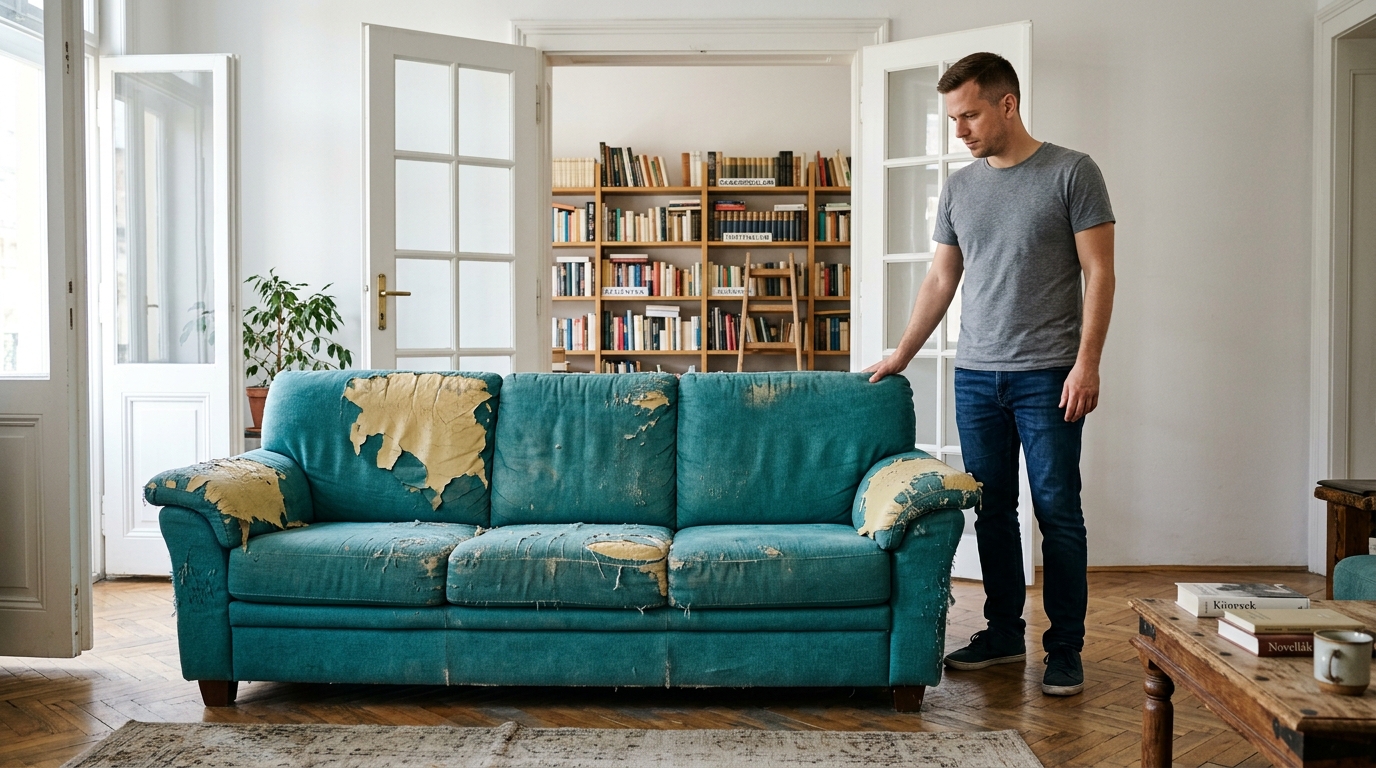 Egy férfi úgy döntött, hogy nem dobja ki régi kanapéját, hanem felújítja otthonába. Amikor azonban meglátta, mi van a kanapé belsejében, félelmében mozdulatlanná vált, és kénytelen volt hívni a rendőrséget.  Lement a pincébe, hogy megnézze, milyen felesleges holmik vannak ott. A pince tele volt régi dobozokkal, törött tárgyakkal és elfelejtett holmikkal. A férfi elkezdte átnézni mindent: némelyiket kidobta, másokat félretett.  Ekkor, egy sötét sarokban, a tekintete egy régi, használt kanapéra tévedt, amelyről már rég elfelejtette.  A kanapé nagyon rossz állapotban volt: a kárpitja szakadt, a töltet kiállt, a fa részek pedig repedtek. Először a férfi azt gondolta, hogy egyszerűen kiveszi és kidobja. De valami megállította.  Talán az emlékek, talán a vágy, hogy saját kezűleg újítson fel valamit. Úgy döntött: “Nem, majd én megjavítom.” 😨😨