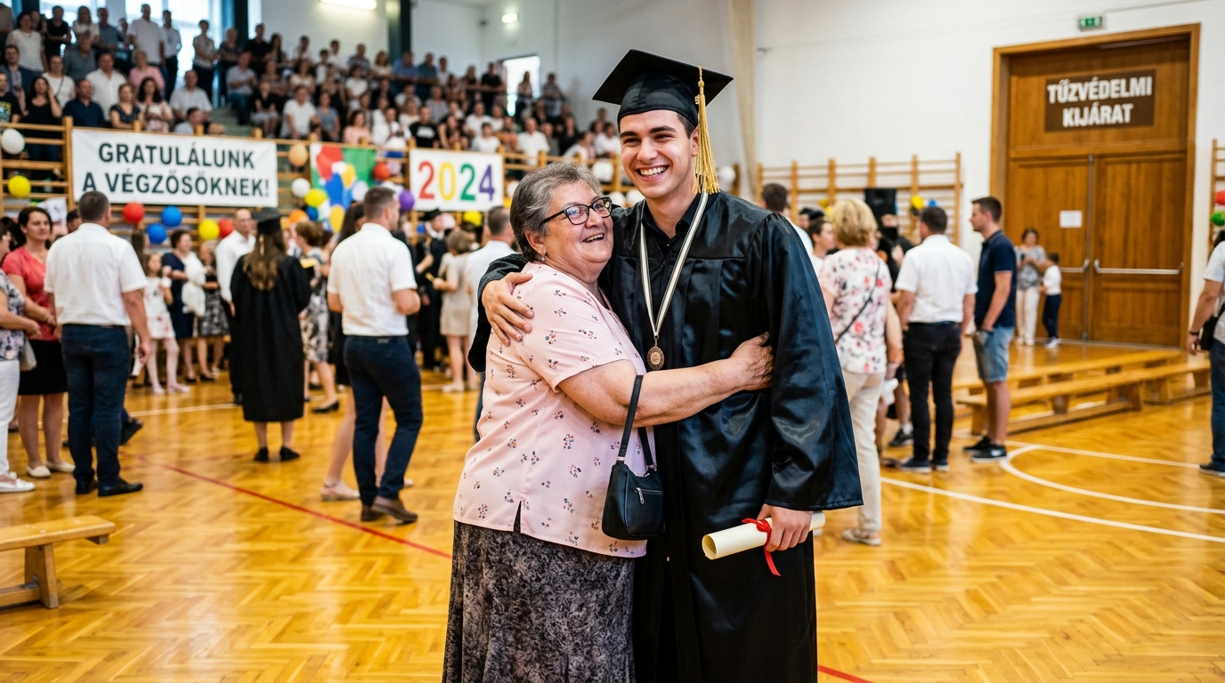 Az iskolás éveim alatt az osztálytársaim csak azért nevettek rajtam, mert anyám a kukásautón dolgozott. De a ballagási bulin fogtam a mikrofont, és mondtam pár szót, amitől az egész terem elcsendesedett ☹️😢 Tizennyolc éves vagyok. Amire vissza tudok emlékezni, az életem a kora reggelekhez, a dízelolaj szagához és ahhoz a nehéz szaghoz kötődött, ami a kukásautó közelében eltöltött műszak után a ruhákon marad. Anyám valaha teljesen más életet szeretett volna. Ápolónőnek tanult, kórházban akart dolgozni, és apámmal közös terveket szőtt.  De minden megváltozott egy nap, amikor apám meghalt egy építkezésen. Ezután anyám egyedül maradt egy kisgyerekkel és az adósságokkal, amiket valahogy ki kellett fizetni. Sürgősen munkát kellett találnia, és az egyetlen hely, ahol túl sok kérdés nélkül felvették, a városi közegészségügyi szolgálat volt. A szomszédok számára gyorsan csak „a kukásautó-nő” lett. Az emberek furcsán néztek rá, néha suttogtak a háta mögött, de anyám soha nem panaszkodott. Egyszerűen csak hajnali négykor kelt, felvette a munkakabátját, és ment dolgozni.  A hír gyorsan elterjedt az iskolában. Attól a naptól kezdve kaptam egy becenevet, amit a világon mindennél jobban gyűlöltem: „a kukásautós nő fia”. Amikor elmentem mellettük a folyosón, néhány gyerek tüntetően befogta az orrát és nevetni kezdett. Szinte senki sem akart velem egy asztalnál ülni. Néha közömbösnek tűntem, de otthon gyakran sokáig ébren feküdtem, és a plafont bámultam. Soha nem mondtam semmit anyámnak. Meg volt győződve arról, hogy vannak barátaim az iskolában, hogy iskola után elmegyek szórakozni, és hogy normális tinédzseréletet élek. Nem akartam lerombolni az önbizalmát, mert láttam, milyen fáradt munka után, és hogy próbál mosolyogni akkor is, amikor már szinte semmi ereje nem volt.  Így teltek az összes iskolai éveim. Amikor elkezdődött a ballagási készülődés, mindenki jelmezekről, zenéről és fotókról beszélt. Én is készülődtem, de másképp. Volt egy tervem, és azt akartam, hogy ez a nap emlékezetes legyen, nem csak nekem.  A díjátadó napján a terem tele volt emberekkel. A szülők a lelátón ültek, a tanárok beszélgettek egymással, a végzősök pedig felváltva vették át a mikrofont. Amikor kimondták a nevemet, éreztem, hogy hevesebben ver a szívem. Odaléptem a mikrofonhoz, a teremre néztem, és hangosan kimondtam:  “Anyukám évekig vitte ki a szemeteteket. Ma azért jöttem, hogy visszaadjak valamit, amit sokan közületek kidobáltatok.” Abban a pillanatban az egész terem elcsendesedett 😲😢