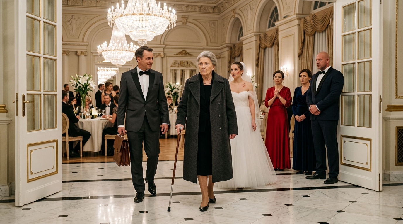 Anyám megütött a nővérem esküvőjén, mert nem voltam hajlandó aláírni a 2 millió dolláros penthouse lakásomat – aztán a nagymama, akit szenilisnek nevezett, belépett az ajtón egy ügyvéddel.  Anyám megpróbálta odaadni a penthouse lakásomat a nővéremnek az esküvői fogadás közepén. A Fairmont Copley Plaza kristálycsillárjai alatt állt, egyik kezében mikrofonnal, a másikban bőrmappával, és úgy mosolygott, mintha ez valami elegáns családi hagyomány lenne, nem pedig nyilvános lopás. „Gyere fel ide, Paige” – mondta. „Ne csúfítsd el ezt.” Ügyvédek, adományozók, szmokingos régi bostoni pénzemberek fordultak meg, hogy figyeljék őket. A nővérem, Madison a fehér tüllbe és gyémántokba öltözött, kedves asztalnál ült, és máris gyorsan pislogott, mintha sírva készülne jelre. A mappában átruházási papírok, egy lemondó nyilatkozat és a nevem volt szépen begépelve az aláírás sorába. A Seaport penthouse lakás, amit a nagymamám hagyott rám, esküvői ajándékként csomagolva a nővéremnek és az új férjének.