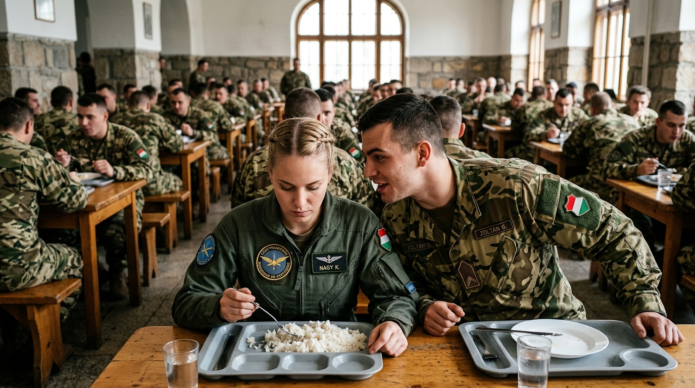Egy amerikai tengerészgyalogos kigúnyolta egy csendes nő hívójelét – majd a „Fekete Mamba” azonnal megdermedt tőle. „Mi a hívójele, „Mrs. Top Gun”?” Gúnyolta a pilótakabátos nőt – a kétszavas válasza elnémította az egész termet. „Nézzék csak… határozottan rossz irányba indult.” A megjegyzés halk és vidám volt, az egyik tengerészgyalogos könyökkel megbökte a másikat, miközben végignéztek a 22. körzet étkezőjén. Az ő területük volt – hangos, ismerős, és tele volt az oda tartozó férfiak könnyed magabiztosságával. És nem az volt. Egy kis sarokasztalnál egy magányos nő ült, csendesen evett, testtartása nyugodt, mozdulatai lassúak voltak. Nem csak a jelenléte vonta magára a figyelmüket, hanem az is, amit viselt. Egy tengerészgyalogos által kiadott pilótakabát. A szemükben semmi keresnivalója nem volt benne. Miller őrmester hátradőlt a székében, és mosolyra fakadt az arca, miközben a nőt tanulmányozta. Egy fiatal gyalogos, akit szűk körének elismerése lelkesített, az ilyen pillanatokban virágzott – kis előadásokban, ahol közönség előtt játszhatott. Számára a nő nyilvánvaló volt. Egy civil. Talán egy eltartott. Valaki, aki egy kicsit túlzásba vitte a küzdelmet – vagy azért, hogy megtalálja a férje egységét, vagy azért, hogy lenyűgözze azokat, akik valóban kiérdemelték a helyüket itt. Túl tökéletes volt ahhoz, hogy figyelmen kívül hagyja. Az asztalától hallatszó halk nevetés bátorítására Miller felállt és megtette a lépést. Laza hencegéssel sétált felé, minden lépését megfontoltan, tudatában a követő szemeknek. Egy egyszemélyes előadás. Megállt az asztalánál, nekidőlt, karjait keresztbe fonta, egy könnyed, magabiztos pózban, amit elképzelt. „Asszonyom” – kezdte, önelégült görbülettel a szája szélén. Jessica Reed őrnagy – egy O-4-es, magas kitüntetésű tengerészgyalogos pilóta, bár Miller ebből semmit sem látott – nem reagált azonnal. Ehelyett nyugodtan befejezte a rágnivaló falatot.