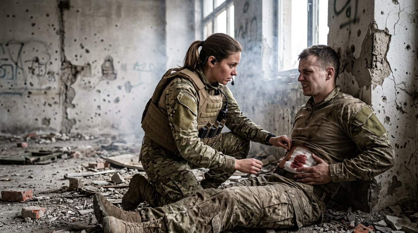 Azt hitte, csak egy orvos – mígnem elkezdődött a rajtaütés, és felfedte az igazságot A komplexum vályogtégla falai omladoztak a heves géppuskatűz szüntelen dörrenése alatt. A szűk, fullasztó helyiségben a levegőt por és a vér éles, fémes szaga töltötte be. A bent szorult Navy SEAL csapat számára a küldetés kevesebb mint húsz perc alatt egy rutinszerű kimentésből egy teljes körű lesállássá fajult. Körülvették őket. Túlerőben voltak. És kritikusan kevés volt a lőszerük. Derek Sullivan altiszt, a csapat általában rendíthetetlen nehéztüzére, egy repedezett falnak dőlt. Arca sápadt, szinte szürkévé vált, ahogy a sokk kezdett eluralkodni rajta. Egy mély repesz okozta seb hasított át a lábán, vér áztatta alatta mindent. Amikor észrevett egy alakot, aki a ködben felé közeledik, az nem hozott megkönnyebbülést – félelmet váltott ki. Catherine Reynolds. A küldetéshez kijelölt orvos. Sullivan – és a csapat nagy része – számára ő nem volt része a harcnak. Valaki volt, akit meg kellett védeni. Egy teher, amint repülni kezdtek a golyók.  – Maradj lent, doki – mondta Sullivan rekedten, gyenge hangon, miközben megpróbálta leintetni. – Ne… ne nézz oda.  Azt feltételezte, hogy a nő kezelésre jön – morfium, kötszerek, valami egyszerű. Az egyetlen szerep, amiről úgy hitte, hogy el tudja játszani.  De Catherine nem a sebét nézte. Éles és nyugtalanítóan fókuszált tekintete az északi falon lévő résre szegeződött – arra a pontra, ahol az ellenség gyülekeztek, hogy előretörjenek az utolsó rohamra. A szoba túlsó végében James Hartley korvettkapitány parancsokat kiáltott a káoszban, de most feszültség érződött a hangjában. Az a fajta, ami akkor jön, amikor egy vezető megérti, hogy a létszám már nem az ő javára válik. Két ember már a földön volt. A védelmi vonaluk összeomlott. Kint az ellenséges harcosok egyre hangosabbak és magabiztosabbak lettek, ahogy érezték az amerikaiak gyengülését. Éppen előrenyomulni készültek – és már nem volt elég fegyverük, hogy megállítsák őket.