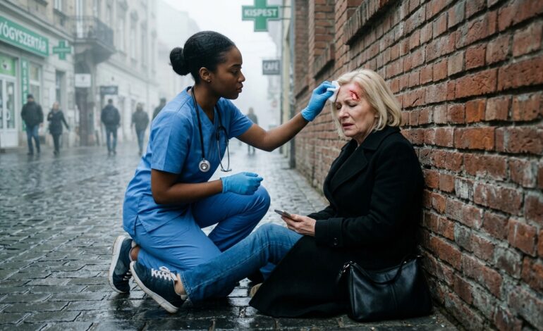 🚨 Kirúgták az iskolából, mert megmentett egy idegent az utcán. Amit az arrogáns igazgatónő nem vett észre, az az volt, hogy KINEK az életét mentette meg… 🚁  Az ébresztőóra kérlelhetetlenül csengett reggel 7:23-kor, megtörve az apró, nyirkos pincelakás csendjét. Emma Bradley, egy tizenkilenc éves ápolónő hallgató, hirtelen kinyitotta a szemét. A kimerültség ólomként szorította össze a csontjait, de a pánik talpra kényszerítette. A záróvizsgája reggel 8:00-kor volt. Az egyetemi szabály megszeghetetlen volt: “Semmilyen körülmények között sem szabad késni.” Sietve magára kapta az előző nap viselt műruháját; a bankszámláján nem volt pénz mosásra, nemhogy a megbukás luxusára. Az íróasztalán, a kopott könyvei mellett egy kilencéves kori fénykép feküdt, amint édesanyja, Sarah mellett mosolyog. Fájdalom hasított a mellkasába, amikor ránézett. Az édesanyja egyszerű tüdőgyulladásban halt meg, ami vérmérgezéssé fajult, mert a kórházi számláktól való félelem addig bénította, amíg túl késő nem lett. Azon a napon, a hideg sír előtt állva, a kis Emma megszeghetetlen fogadalmat tett: ápolónő lesz, hogy senki másnak ne kelljen meghalnia időben történő ellátás hiánya miatt. „Ma megteszem, anya” – suttogta Emma, ​​nehéz hátizsákját szorongatva, mielőtt kirohant a csípős, jeges novemberi levegőbe.