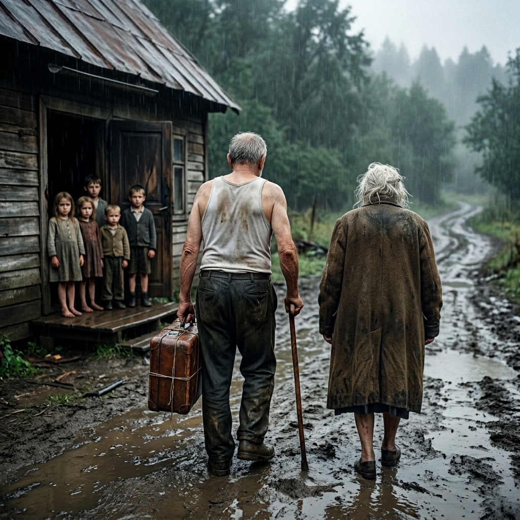 Kidobták idős szüleiket a viharba… nem tudván, hogy az öregember, akit megaláztak, egy titkot rejteget, ami mindent el fog pusztítani.  Az eső sziszegésként kezdődik, és büntetéssé válik.  Mire te és a feleséged a járdára értek, San Rafael felett már szétszakadt az ég, jeges vizet engedve ki, olyan vastag függönyökben, hogy az utcai lámpák csillogó arany foltokká homályosulnak. Carmen egy törött esernyőt szorongat, ami gyakorlatilag használhatatlan. Két régi bőröndöt húzol magad után; kerekeik belemélyednek a járda repedéseibe, minden súrlódás úgy hangzik, mint egy ház utolsó sértése, amely már nem akarja őket.  Hetvenöt éves vagy, és ma este a saját gyermekeid miatt úgy érezted magad, mint aki idősebb, mint a kő.  Nem azért, mert fáj a térded. Nem azért, mert a hátadnak az az ismerős görbülete van, amit fél évszázadon át tartó faanyaghordás, fűrészelés és mások álmainak a saját kezeddel való megépítése okozott. Nem, ami összetöri a mellkasodat, az a legidősebb fiad, Daniel hangja, aki tiszta, közömbös hidegséggel szól hozzád, mint egy szállítmány átütemezése.  „Elég volt, apa. A ház mostantól az én nevemen van. Ti ketten már nem tartoztok oda.”  A mondat újra és újra ismétlődik a fejedben, mintha maga a vihar tanult volna meg gúnyolódni veled.  Néhány órával korábban a nappali meleg volt. A sarokban álló állólámpa még mindig azt a mézszínű fényt vetette, amit Carmen évekkel korábban választott, mert szerinte a kemény fény idegenek csoportjának mutatja a családot. A négy gyermeke is abban a szobában volt. Mind a négyen úgy néztek rád, mintha te lennél az, aki megszegett valami szent dolgot.  Daniel beszélt. Natalie keresztbe fonta a karját, és minden alkalommal felsóhajtott, amikor Carmen megpróbált mondani valamit. Brian öt másodpercnél tovább nem nézett fel a telefonjáról; hüvelykujja görgetett a képernyőn, miközben az életed darabokra hullott a szeme előtt. A legkisebb, Emily, egy zsebkendőbe sírt, és csak egy dolgot kért.  „Kérlek, menj el ma este” – mondta. „Mielőtt a szomszédok meghallják.”  Ez fájt a legjobban Carmennek. Nem a kegyetlenség. A szégyen. A vágy, hogy elrejtsd őket.  Ott maradtál, egyik arcról a másikra nézve, várva a legkisebb jelre is, hogy valamelyikük emlékezni fog arra, hogy ki voltál nekik. Azok az esték, amikor kihagytad a vacsorát, hogy focicipőjük, zenekari egyenruhájuk, pénzük legyen kirándulásokra, SAT felkészítő könyveik. A telek, amikor lázban dolgoztál, mert fizetni kellett a jelzáloghitelt. A nyarak, amikor Carmen a környék felének ruhákat szegett, amíg a szeme égett, és a válla elzsibbadt.  Senki sem emlékezett. Vagy talán emlékeztek, és úgy döntöttek, hogy nem számít.  Aztán Daniel egy mappát tett a dohányzóasztalra, és azt mondta, amit egyértelműen begyakorolt.  „Ha ma este nem írod alá és nem mész el, holnap kicserélem a zárakat, és a holmijaidat a gyepen hagyom.”  A szoba olyan csendes lett, hogy a konyhából hallani lehetett a hűtőszekrény zúgását.  Carmen a kandallópárkányon lévő fényképeket nézte, miközben Daniel beszélt, mintha megpróbálná elrejteni őket, mielőtt elveszítené a jogát, hogy rájuk nézzen. Az esküvői fotójuk egy olcsó ezüstkeretben. Daniel kilencévesen, hiányzó metszőfogakkal. Emily egy halloweeni jelmezben, amit Carmen régi függönyökből készített, mert a bolti jelmezek túl drágák voltak abban az évben. A fal, ahol minden születésnapon megjelölték a gyerekek magasságát. Az udvar, ahol eltemették Rustyt a jacaranda fa alatt, miután a gyerekek elsírták magukat.   Az a ház nem csak fából, gipszkartonból és jogi papírokból állt. Ez volt az életed teste.   És olyan közönyösen lopták el, ahogy az emberek eldobnak egy nyugtát.   Most, az esőben, Carmen megáll, és egyik kezével megszorítja a karod. A víz olyan erősen folyik le a haján és az arcán, hogy egy pillanatra nem tudod megmondani, hogy sír-e. Aztán lenéz a kabátod zsebére.   “Fernando” – suttogja. “Mondd, hogy még megvan…”   A 2. rész a hozzászólásokban található.