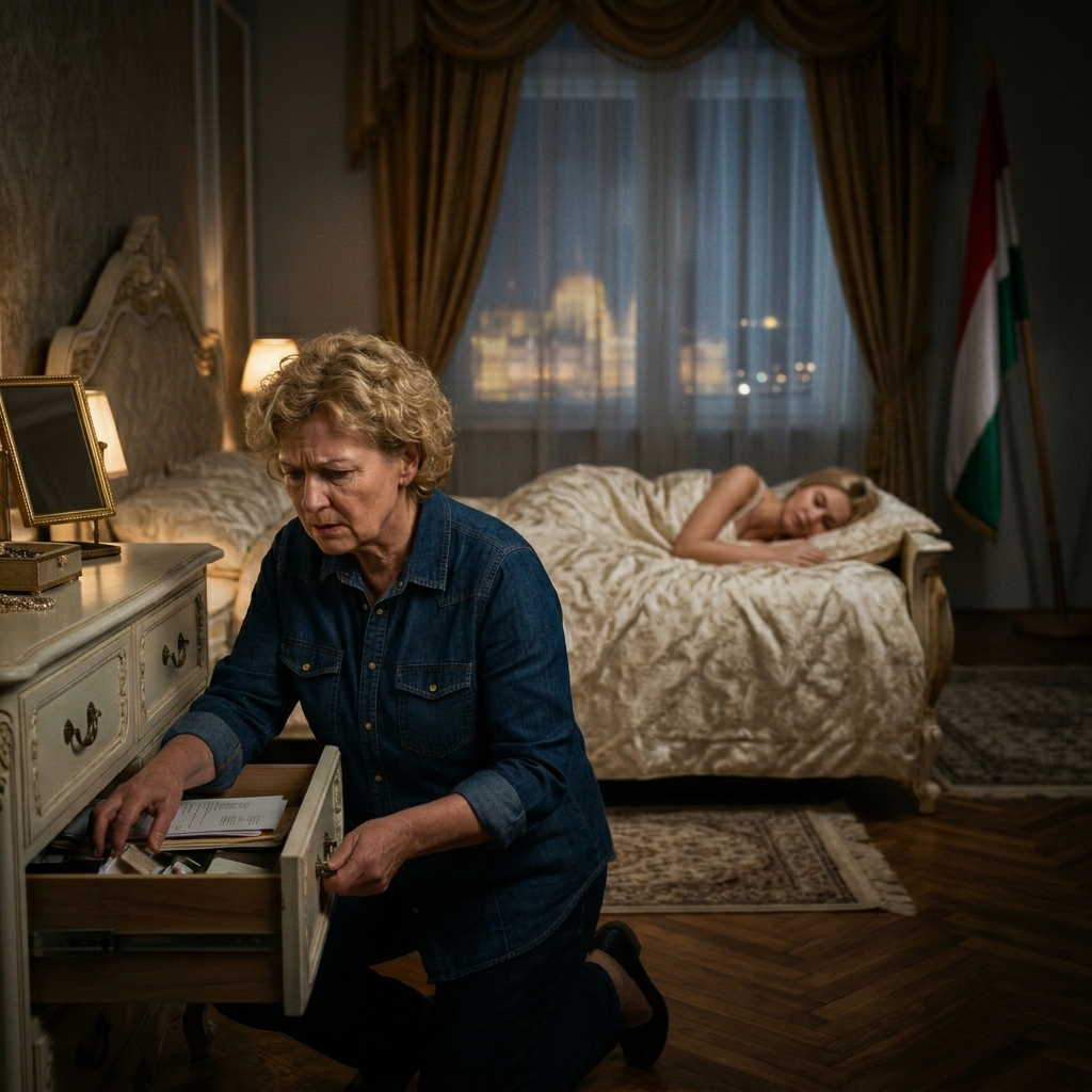 Az anyósom azt hitte, alszom… kinyitotta a fiókomat, hogy elhozza a széf kulcsait. Amikor benézett, elzsibbadt. Amit látott. Soha nem fogja elfelejteni – kicsivel hajnali 2 óra után hallottam, hogy a térde az ágyam keményfa padlójához ért, és ez a leghidegebb dolog a családban: nem akkor, amikor rosszat mondanak rólad, hanem amikor átlépik a határodat egy olyan ember arcával, aki azt hiszi, hogy minden joga megvan hozzá.  A férjem mélyen aludt mellettem, egyenletesen lélegzett, egyik karját lazán a takaróra vetve. Én nem aludtam. Háttal feküdtem ott, csukott szemmel, hallgattam a zoknijai halk suhogását a padlón. Napok óta láttam ezt a tekintetet. Az a fajta pillantás, amelyik folyton egy fiókra, egy tükörre téved, majd egy mosoly kíséri, mintha az egész ártalmatlan kíváncsiság lenne. Ugyanaz a mosoly volt, amit akkor használt, amikor először beléptem abba a családba. Az esküvőnkön felemelte a poharát, megdicsérte a rúzsomat, majd megfordult, és azt mondta, hogy „olyan arcom van, amelyik tudja, hogyan kell elviselni”. Az asztaltársaság halkan felnevetett. Én is nevettem. Ezt teszik a nők, amikor nem akarják, hogy túl érzékenynek lássák őket a saját esküvőjük napján.  Két évvel ezelőtt, a megyei kórházban, a száraz papírtörlők és egy kihűlt kávésautomata illata között anyám annyira megszorította a kezem, hogy fájt. Azt mondta, soha ne hagyjam azt a nőt túl sokáig egyedül a hálószobámban. Akkoriban ez túlzásnak hangzott. Aztán az anyósom három bőrönddel repült Columbusba, Ohioba „csak néhány napra”, és megtudtam, hogy vannak emberek, akiknek nem kell felemelniük a hangjukat ahhoz, hogy egy egész ház megmozduljon körülöttük. Átrendezte a fűszertartót. Újramosta a törölközőket. Felvette a gyógyszertári nyugtát a konyhapulton, és úgy olvasta el, mintha neki küldték volna. Kiült a verandára, és tovább nézett be a szobámba, mint ahogy az udvariasság megengedte. És minden este túl tiszta, túl közönyös hangon kérdezett rá a szekrény melletti tükörre ahhoz, hogy megbízzon benne. Nem csak ő dühített fel. Az is, ahogy körülötte minden mindig úgy nézett ki, mintha én lennék a probléma. A férjem azt mondta: „Csak segíteni próbál.” Amikor elmondtam neki, hogy a tükör fél centivel el van téve, nevetett, és azt mondta, túl sokat vettem észre. Ilyen érzés, amikor kiszorulsz a saját helyedről a családban: egy idegen megérinti a holmijaidat, és a melletted alvó úgy néz rád, mintha te nehezítenéd meg a dolgodat.  Szóval azon az éjszakán nem aludtam. Hagytam egy hamis kulcsot a fiókban. Mindent pontosan úgy hagytam, ahogy várta. Hallottam, ahogy a fa sín kicsúszik. Hallottam a fém puha érintését. Aztán az egész szoba tele volt olcsó rózsaszín-arany csillámmal és egy éles riasztóval, amely elég hangos volt ahhoz, hogy felébressze a házat. Amikor felültem, a komód mellett dermedt meg, hajától a csuklójáig csillogott, egyik kezében még mindig a hamis kulcsot fogva. De amire a legtisztábban emlékszem, az nem a zaj. A szeme volt. Nem rám nézett. Nem a fiára nézett. A fiók aljába bámult, mintha az lenne ott, ami kiütötte belőle a levegőt.  Másnap reggel még mindig csillámpor tapadt a hálószoba kilincsére. Csendben ült végig a reggelit. A férjem úgy bámulta a tojásait, mintha azok megmenthetnék attól, hogy oldalt kelljen választania. Megvártam, amíg kiviszi a kutyát, aztán visszamentem a hálószobába, felemeltem a dupla aljat, és kivettem a fehér borítékot, amit előző este hagytam alatta. A papír széle régi volt. Egy darab kórházi csuklópánt ragasztószalagja még mindig ott volt az egyik sarkán. A vezetéknevemet gépelték a közepére. Belül egy meghajlított fénykép volt, egy nyomtatványvékony papírlap, a hátulján pedig egy olyan ismerős aláírás, hogy megállt a kezem. Közvetlenül az aláírás alatt egy dátum állt, amelynek soha nem lett volna szabad benne lennie azon a héten, amikor anyám hospice-ban feküdt.  (A részletek az első hozzászólásban találhatók.)