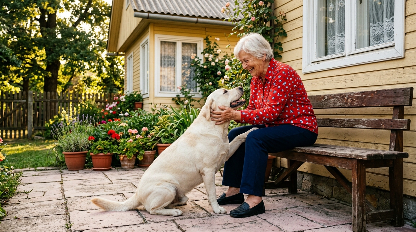 Felmentem a lépcsőn, hogy levágjam egy fa száraz ágait, de a kutyám hirtelen kitartóan ugatni kezdett és húzkodni a nadrágját: először azt hittem, csak megőrül vagy játszik, és véletlenül lelök a lépcsőn 😱😢 Megpróbáltam elengedni és dühös lettem, de másodpercekkel később valami teljesen váratlan dolog történt 😨