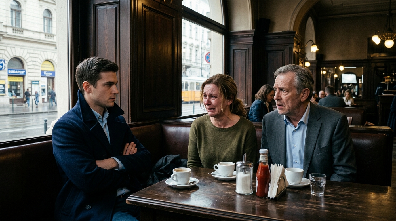 „Szedd össze a holmidat és tűnj el innen. Nem vagy a fiam.” A szüleim elhitte, hogy a nővérem, a nagybátyám rám tette a kezét, és az egész családom nézte, ahogy vérzek a lépcsőn, mint valami szemét. Eltűntem és ott aludtam, ahol csak tudtam. Hét évvel később bementek egy zsúfolt kávézóba, és arra kértek, hogy mentsem meg őket – amíg fel nem oldottam egy régi denveri baseballfotót a telefonomon.  Azon a napon, amikor a családom visszajött pénzért, le kellett ülniük azzal a fiukkal szemben, akit valaha eldobtak. Az anyám látott meg először. Átrohant a kávézón mindkét karjával, már sírt, mintha a könnyei hét évet törölhetnének el. Hátraléptem, mielőtt hozzám érhetett volna. Sophie velem együtt mozdult, csendesen és éberen. Frank a vállam mögött maradt, szélesen és mozdulatlanul. „Ülj le” – mondtam. Apa megállt az asztalnál egy kopott ingben, amivel a régi életében zavarba hozta volna. Lily mögötte állt, összekulcsolt kézzel, vörös szemekkel, felhúzott állal, hiányzott belőle az a drámai csillogás, amit régen, mint a parfümöt viselt. Anya leült. Apa leült. Lily ült utoljára. – Fiam…  – Nem vagyok a fiad.  Apa összerezzent. Anya egy szalvétát szorított a szájához. Lily továbbra is az asztalt bámulta.  – Beszélnünk kell – suttogta anya.  – Hét éved volt – mondtam. – Beszélj.  Apa megköszörülte a torkát, és kimondta azt a sort, ami visszarántotta őket a halálból.  – Lily elmondta nekünk az igazat. Mindenben hazudott.  Két héttel korábban anyám felhívta az irodámat, és ugyanezt mondta. Letettem neki a telefont. Aztán apa üzenetet írt. Aztán a rokonok, akik úgy viselkedtek, mintha halott lennék, hirtelen „ki akarták tisztítani a levegőt”. Nem ezért jöttem. Azért jöttem, mert hét évvel korábban izzadtan és holtfáradtan sétáltam ki a baseballedzésről, és harminchét nem fogadott hívást találtam a telefonomon. Hazavezettem, azt gondolva, hogy valaki meghalt. Mire behajtottam a kocsifelhajtóra, a nagybátyám a verandán várt, mintha erőszakot ígértek volna neki. Felrántotta a teherautóm ajtaját, megragadta az ingemet, és a teherautó oldalához vágott. Bent a nappali zsúfolásig tele volt. Anyám zokogott. Apám úgy nézett rám, mintha el akarna temetni. Lily a nagymamámhoz kuporodva feküdt, és a vállába dőlve sírt.  Aztán apa azt mondta, hogy Lily azt mondta nekik, hogy évek óta bejárok a szobájába éjszakánként.  Megpróbáltam beszélni. Lily még jobban sírt. Anyámnak már szemeteszsákjai voltak tele a ruháimmal az ajtó mellett. És amikor újra és újra elmondtam, hogy soha nem értem hozzá, apám előrelépett, és olyan erősen megütött, hogy vérízt éreztem, mielőtt a földre zuhantam volna.  „Szedd össze a holmidat, és tűnj el innen!” – mondta. „Nem vagy a fiam.” Komolyan gondolta. Mindannyian így gondolták.  A szüleim leállították a tandíjamat. Elterjedtek a pletykák. Elvesztettem a lakásomat, majd a teherautómat. Egy baseball felszerelés-tárolóban aludtam egy középnyugati télen, és megtanultam, milyen gyorsan elfordítják a tekintetüket az emberek, ha azt hiszik, hogy az életed ragályos. Később jött egy híd az esőben, egy Frank nevű idegen, és egy makacs öreg tengerészgyalogos, aki úgy nézett rám, mintha még mindig ember lennék. Így éltem elég sokáig ahhoz, hogy találkozhassak Sophie-val. Így építettem fel egy olyan életet, amit most már láthattak, és hirtelen vissza akartak térni hozzá.  Anya áthajolt az asztalon. „Tudjuk, hogy tévedtünk.”  „Nem” – mondtam. „Tudod, hogy elkéstél.”  Apa állkapcsa megfeszült. „Lilyt védtük.”  „Kidobtál anélkül, hogy egyetlen igazi kérdést is feltettél volna.”  „Hittünk neki.”  „Ez a baj.”  Lily végül felemelte a fejét. A szempillaspirálja halvány szürke foltokká vált mindkét szeme alatt.  „Féltékeny voltam” – mondta. „Rád. Arra, ahogy anya és apa rád néztek. A baseballra. Az egészre.”  Sophie keze megtalálta az enyémet az asztal alatt.  „Tizenöt éves voltál” – mondtam. „Nem öt.”  „Tudom.”  „Nem. Most már tudod. Akkoriban szeretted, ami utána történt. A figyelem. Ahogy mindenki körülötted körözött.” Lily újra sírni kezdett.  „Nézted, ahogy élve eltemetnek, és nem szóltál semmit.”  Anya most már remegett. „Jóvá akarjuk tenni ezt.”  Ez volt az első pillanat, amikor pontosan tudtam, merre tart ez a dolog.  Hátradőltem a székemben. „Hogy?” Apa túl gyorsan válaszolt. „A vállalkozásom megsínylette a helyzetet. El kellett adnunk a házat. Most egy társasházban lakunk. Lilynek ott kellett hagynia az iskolát. Voltak kudarcaink.”  Kukások. Anya mindkét kezével az asztalba kapaszkodott. „Mindent elveszítünk.” Ez volt az. Nem gyász. Nem bűntudat. Szükség.  Nem azért jöttek, hogy visszaadják a nevemet. Azért jöttek, hogy behajtsák a tartozást az életemből, amit nélkülük építettem fel.  „Hadd értsem meg ezt” – mondtam halkan. „Egy délután elhittél neki. Azon az estén kidobtál. Hagytad, hogy az egész család elterjesztse. És most segítségre van szükséged, mert elszállt a szerencséd?”  „Kérlek” – suttogta anya. Nem emeltem fel a hangom. „Ellenőriztek valamit?” Apa összevonta a szemöldökét. „Hogy érted?” „Randevúkra gondolok. Meccsekre. Utazásokra. Fotókra. Egyetlen telefonhívásra az edzőmnek. Egyetlen kérdésre, amit nem tettem fel egy olyan szobában, ahol már eleve a legrosszabbat akarták elhinni az emberek.” Senki sem válaszolt. A csend kiélesedett. Apa tekintete elkalandozott. Anya hirtelen elveszettnek tűnt. Lily teljesen megmozdult. Előrehajoltam. „Amikor Lily először azt állította, hogy abban a házban vagyok” – mondtam –, „még Illinoisban sem voltam.” Apa felnézett. „Micsoda?” „Denverben voltam egy baseballtornán.” Az amegváltozott.  Azonnal láttam, ahogy eltalálta őket. Apa arcából kifutott a vér. Anya keze félig a szájához fagyott. Lily meg sem mozdult.  „Mindenhol képek voltak” – mondtam. „Csapatbusz. Szálloda előcsarnoka. Pálya. Időbélyegek. Bejegyzések. Egy egész hétvégenyi bizonyíték, végig nyilvános helyen ülve.” Senki sem nyúlt a kávéjához.  Aztán elővettem a telefonomat, kinyitottam egy régi albumot, és a képernyőt az asztal felé fordítottam.