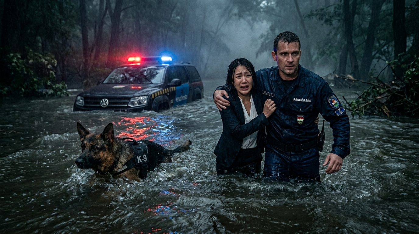 „Hozd ide az ügynököt éjfélig… különben anyád háza leég.” – A K9, aki leleplezte egy seriff piszkos titkát és elindította a korrupciós vádemelést Miles Carter rendőrhelyettes nem bízott a csendben Louisiana vadregényes tájain. A csend általában azt jelentette, hogy valami figyel, valami vár, vagy valami már elromlott. Ezért támaszkodott az egyetlen társára, aki soha nem hazudott neki – a K9-esére, Echóra. Késői műszak volt, az a fajta, amikor alacsonyan köd úszik a ciprusfák felett, és az út úgy néz ki, mintha elnyelné a fényszórókat. Miles és Echo visszafelé tartottak a Nemzeti Gárda előőrséhez, amelynek közelében ideiglenesen állomásoztak, hogy segítsenek a regionális járőrözésben. Echo orrát a repedt ablakhoz nyomta, a füle minden szélváltozásra rángatózott. Aztán Echo ugatni kezdett. Miles fékezett. Kavics spriccelt a kerekek alól. Echo nem egy szarvasra ugatott. Ez a mély, sürgető riasztás volt, ami veszélyt – emberi veszélyt – jelzett. – Nyugi – mormolta Miles, de Echo abban a pillanatban megfeszült a póráznak, amint az ajtó kinyílt, és Milest a vállfa felé vonszolta, ahol a nád mocsárrá sűrűsödött. Ekkor látta meg Miles: friss keréknyomok, durván és pánikszerűen, ahogy letért az útról a sárba. A nyomok fekete vízben végződtek, a hullámok úgy terjedtek, mint egy titok, amely megpróbál kiszabadulni. Egy letört ág lebegett a szélén. Valami fémes csillogott a felszín alatt fél másodpercig, majd eltűnt.