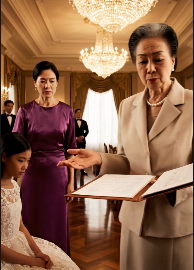 在一次家庭聚會上，他們竟然讓我七歲的女兒坐在垃圾桶旁——「她需要提升社交能力，」我婆婆笑著說。但當奶奶當著所有人的面打開信託文件，把所有財產都捐給護理獎學金時，那棟豪宅裡竟然再也沒有人吭聲了。