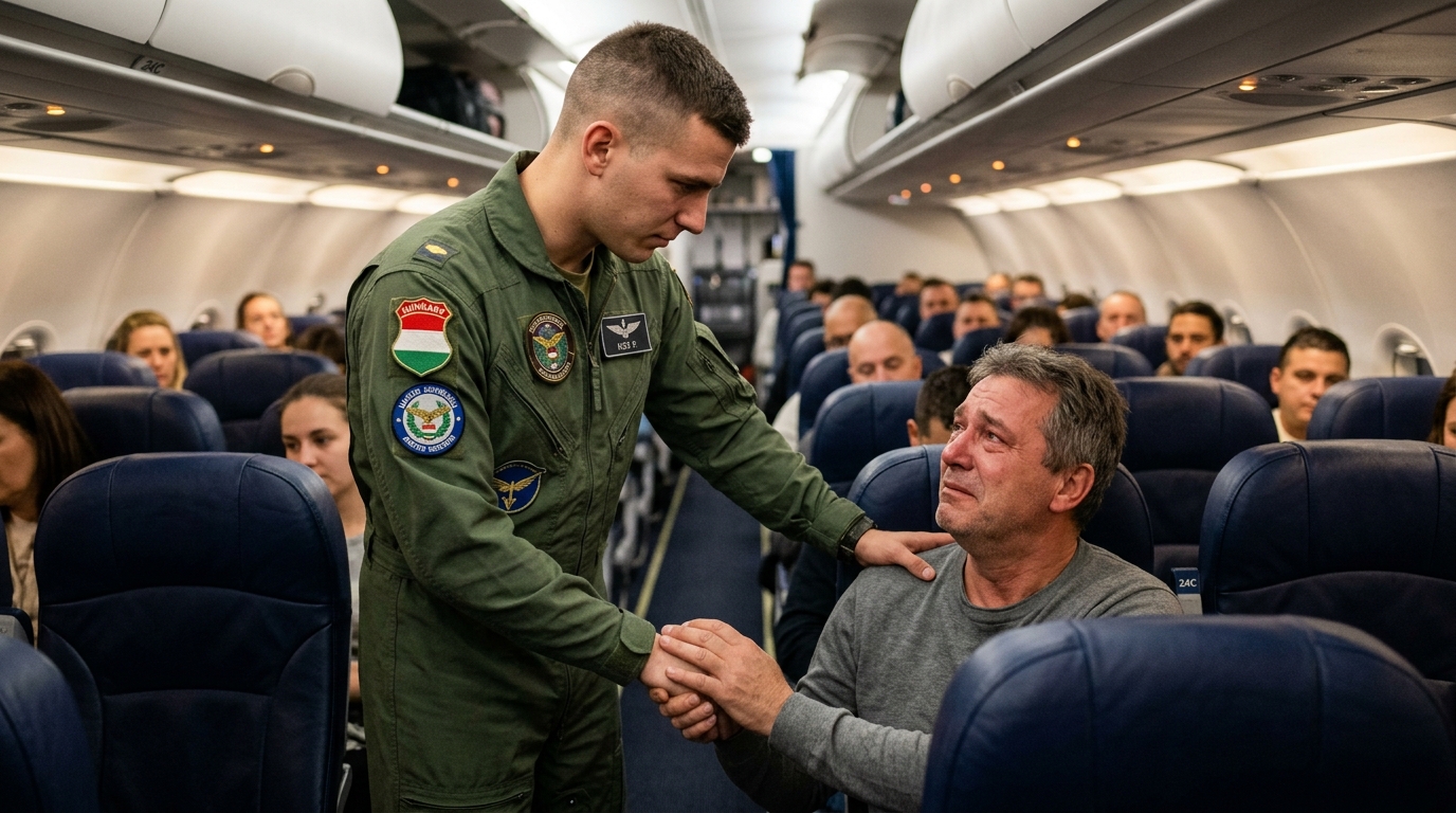 Csak egy egyedülálló apa volt a 12F ülésen… Amíg egy F-22-es parancsnok meg nem szólalt: „Üdv újra, Vipera Egy” Csak egy csendes egyedülálló apa volt a 12F ülésen – Amíg a gép el nem tért, és egy F-22-es parancsnok fel nem szállt… érte A kerekek alig landoltak az Andrews Légibázison több mint egy perce, de a kereskedelmi repülőgép belsejében a légkör máris nehézzé vált – természetellenesen mozdulatlanná, fullasztóvá. Ez nem volt rutin. „Ez teljesen elfogadhatatlan” – csattant fel Logan Carter, miközben megigazította szabott dzsekijét a 12D ülésen. Hangja élesen csengett, mint aki nincs hozzászokva a kellemetlenségekhez. „Egy Légibázis? Megbeszélésem van. Gondoskodom róla, hogy a légitársaság működési engedélyét felülvizsgálják emiatt.” Senki sem válaszolt. A 12E ülésen Lena Hayes hadnagy mereven ült, minden izma megfeszült. Korábban csendes, professzionális távolságtartással figyelte a repülést. De ez a nyugalom eltűnt. Helyét valami hidegebb vette át. Felismerés. Aggodalom. Kinézett az ablakon – nem a hangárokra, nem a kifutópályára – hanem a két fekete katonai terepjáróra, amelyek a repülőgép felé száguldottak.  Hangja halk, feszült volt a nyugtalanságtól.  „Azok nem biztonsági járművek” – mondta. „Az egy parancsnoki kíséret.” A konyhában Ava, a fiatal légiutas-kísérő, dermedten állt, miközben a főnöke a pilótafülkéből kiragadta a telefont. A nő arca teljesen elsápadt. „Ők… beszállnak” – hallotta Ava a suttogását. „Azt akarják, hogy nyissák ki az ajtót. Azonnal.” Feszültség hulláma terjedt szét a kabinban. Az utasok nyugtalan pillantásokat váltottak. Kérdések lebegtek a levegőben – de válaszok nem érkeztek.