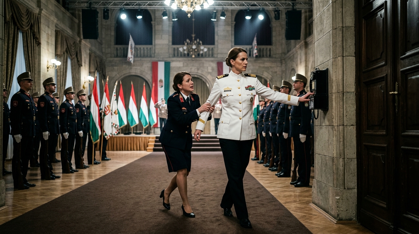 – Ne emeljenek vádat – családtag – könyörgött az anyja… de az őrnagy egyetlen nyugodt parancsot adott, ami végleg véget vetett a vitának.  – A rám ruházott felhatalmazás alapján Ashley Bennett kapitányt őrnaggyá léptetem elő.  A Camp Dawson díszterme éles fehér fények alatt csillogott, minden fényes felületen egyenruhák, zászlók sorai és Ashley tizenhat évnyi szolgálatának súlya tükröződött. Tökéletesen mozdulatlanul állt díszes kékben, gondosan a hét hónapos terhessége köré szabva, fia pedig az anyag alatt mozdult – apró, egyenletes mozdulatok, amelyek arra emlékeztették, hogy ez a pillanat mindkettőjüké. Kétszáz tengerészgyalogos töltötte meg a termet. Egy rézfúvós trió várakozott csendben a sarokban. A kamerák már a magasban voltak, megörökítve az évek csúcspontját, amelyet bevetések, parancsnoki rotációk és hosszú éjszakák határoztak meg, ahol a kimerültség megszokottá vált. Taps söpört végig a termen, ahogy az új jelvényt a helyére tűzték. Ashley gyorsan pislogott, lenyelve apja távollétének fájdalmát. Lassan kifújta a levegőt, és egy rövid, kontrollált mosolyt engedett meg magának.