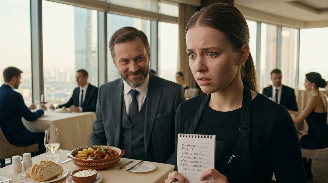 Milliomos németül sértegeti – a pincérnő tökéletesen válaszol, majd nevetségesen távozik. Valeria belépett a mexikóvárosi Polanco egyik legexkluzívabb és legelitebb éttermének, a “La Hacienda de los Kings” konyhájának ajtaján. A hely a péntek estén a fénykorát élte. Az asztaloknál politikusok, üzletemberek és társasági hölgyek ültek; a csiszolt üvegpoharak csengése nevetéssel és a háttérben hallatszó mariachi zene halk mormolásával vegyült. Valeria 8 órán át állt. Égett a lába, és a lábfeje majdnem megadta magát az ezüsttál súlya alatt, de megtanult mindig mosolyogni. Még akkor is, amikor a vendégek a dekoráció részeként kezelték. 28 éves volt, de a szemében látható fáradtság 50-nek éreztette magát. Egyenruhája, finom oaxacai hímzéssel díszített blúza és kifogástalan fekete szoknyája tökéletesen kivasalva volt. Sötét haját szoros fonatba fogta. Minden benne önuralomról és profizmusról áradt, mert ez volt az egyetlen páncélja egy olyan világban, amely arra volt teremtve, hogy eltapossa azokat, akiknek nincs abolengo vezetéknevük.