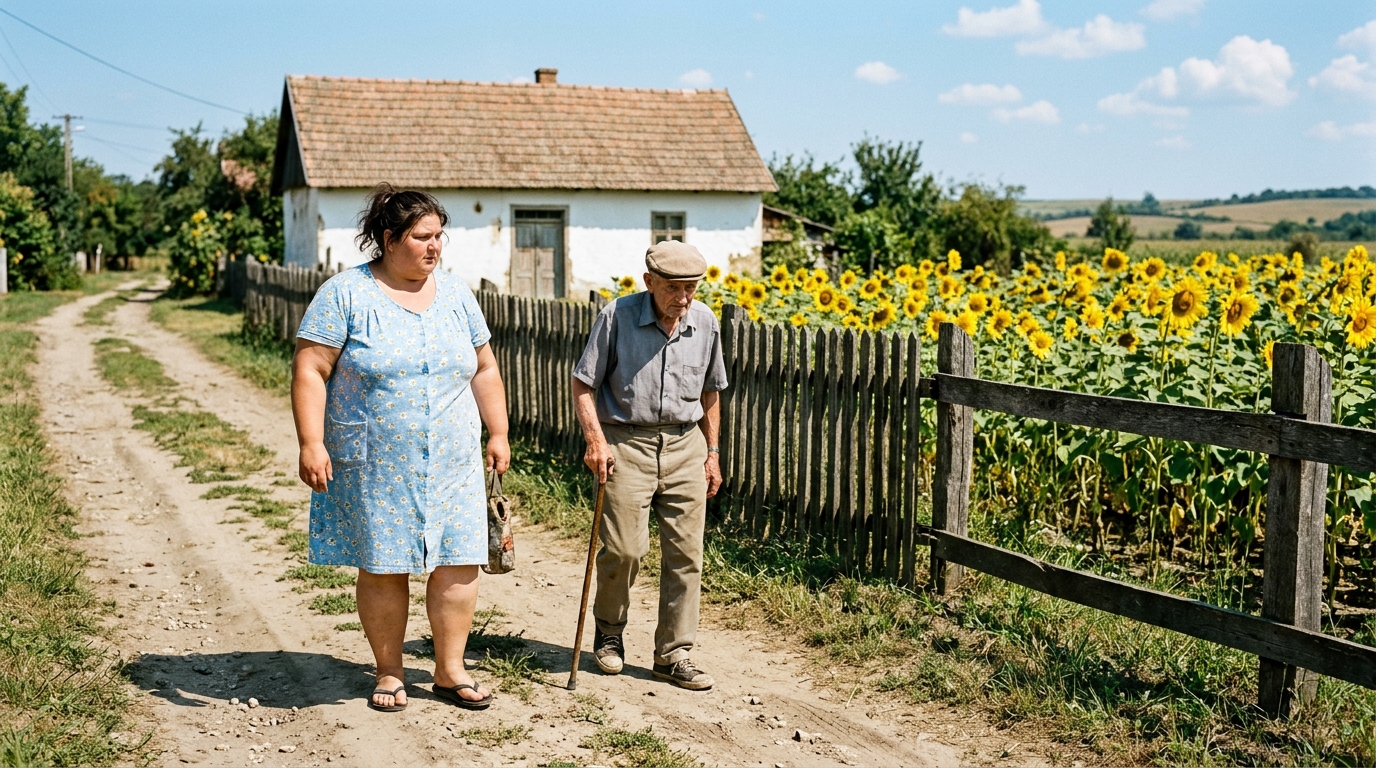 A faluban mindenki megdöbbent, amikor egy 70 éves férfi hazatért régi motorján egy nála negyven évvel fiatalabb nővel, és bemutatta mindenkinek feleségként 😨 De néhány nap múlva történt valami, ami ismét megdöbbentette az egész falut 😲😢 A faluban mindenki ámulva figyelt azon a napon, amikor az autópályáról levezető poros úton hirtelen egy régi motorkerékpár ismerős, de rég elfeledett hangja hallatszott. Emberek kezdtek kijönni a kapukon, néhányan megálltak a kútnál, és Nyina idős asszony még a vödröt is letette a kezébe, mert felismerte a dübörgő motort.  Az öreg Sztyepan volt az. Már hetven éves volt. Felesége halála után alig beszélt senkivel, mindig ugyanazt a régi kabátot viselte, és évekig halogatott még a legegyszerűbb dolgokat is. Házának teteje minden tavasszal beázott, a kerítés görbe volt, és a kertet benőtte a gaz.  De azon a napon nem az lepett meg mindenkit a legjobban, hogy Sztyepan ismét kiment a régi motorjára. Mögötte egy nő állt.  Körülbelül harmincéves lehetett, kék, százszorszépekkel díszített ruhát viselt, és úgy kapaszkodott az öregemberbe, mintha valami teljesen normális dolog lenne. A motorkerékpár lassan mozgott, néha fújtatott, néha pedig még a lábukkal is tolták, mert a motor mintha már nem akart volna működni.  Amikor megálltak Sztyepan udvara előtt, már egy tömeg gyűlt össze a szomszédos kerítéseknél. “Úristen, megőrült…” – mondta halkan Nyina idős asszony. “Mi baja van, az unokájának?” – kérdezte Kolja öregúr.  De Sztyepan, mintha semmit sem vett volna észre, levette a sisakját, lesegítette a nőt a motorról, és halkan megszólalt: — Ismerkedjetek meg. Ő Lena. A feleségem.  Néhány másodpercre olyan csendes volt az egész utca, hogy még a csirkék is abbahagyták a kotkodácsolást. Aztán suttogás kezdődött.  Voltak, akik nevettek, mások bólogattak, és néhányan nyíltan azt mondták, hogy az öregúr teljesen megőrült a felesége halála után. — Negyven évvel fiatalabb nála! — Valószínűleg pénzt keres. — Majd meglátjuk, meddig bírja itt.  Léna mindezt hallotta. De csak halkan mosolygott, és üdvözölt mindenkit, mintha semmi szokatlan nem történt volna. De néhány nappal később az egész falu ismét megdöbbent, amikor meglátták, mi történik az öreg házában, és mit csinál az új felesége 😨😢