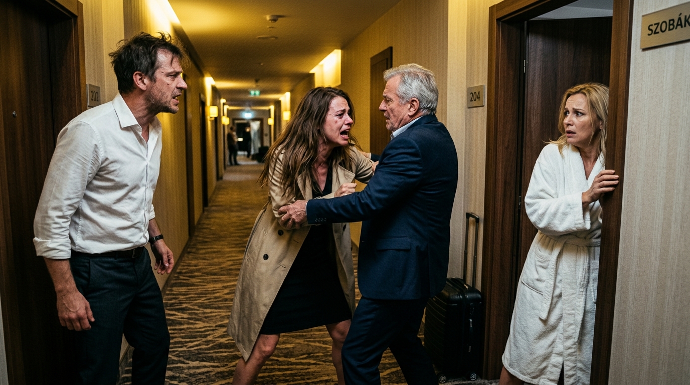 Amikor a férjem kölcsönkérte a BMW-met egy „ügyfélvacsorára”, semmit sem gyanítottam. Másnap egy hotel parkolási elismervénye a kesztyűtartóban felfedte az összes titkot, amit megpróbált elrejteni. Egy héttel később ismét elment egy megbeszélésre. Lefoglaltam a mellette lévő szobát, felhívtam a főnökét, és néhány órával később kopogtunk az ajtaján, soha nem felejtette el, mi történt ezután… Amikor a férjem, Daniel Carter, kölcsönkérte a BMW-met egy „ügyfélvacsorára”, alig néztem fel a laptopomról. Nem volt szokatlan – vállalati értékesítésben dolgozott, és a külsőségek számítottak. Az autóm újabb volt, elegánsabb. Jobb a benyomás szempontjából. Gondolkodás nélkül odadobtam neki a kulcsokat. „Ne várj” – mondta, miközben már félig kint volt az ajtón, és a mandzsettagombjait igazgatta. „Nem fogok” – válaszoltam szórakozottan. Az az éjszaka csendesen telt. Túl csendesen, utólag visszagondolva. Másnap reggel a napfény átsütött a konyhai redőnyökön, miközben felkaptam a táskámat, és a garázs felé indultam. A BMW-m pontosan ott állt, ahol hagyta. Tisztán. Zavartalanul. Semmi sem tűnt kivetnivalónak – egészen addig, amíg ki nem nyitottam a kesztyűtartót a biztosítási papírjaim után kutatva.  Akkor megláttam. Egy kicsi, összehajtott blokk. Nem akármilyen étteremből. A Marriott Downtownból. Bejelentkezés: 19:42 Két vendég. Az ujjaim szorosabban szorították az újságot, ahogy a levegő ritkulni látszott. Újra elolvastam. És újra. Nem lehetett félreérteni. Szállodai tartózkodás. Ugyanazon az estén, amikor az „ügyfélvacsorája” is volt.  Nem szálltam rá azonnal. Vártam.  Daniel aznap este úgy jött haza, mintha mi sem változott volna – megcsókolta az arcom, meglazította a nyakkendőjét, megkérdezte, mi lesz vacsorára. Figyelmesen figyeltem, tanulmányoztam a mozdulatai könnyedségét, a laza magabiztosságot. Vagy mesteri hazudozó volt, vagy tényleg azt hitte, hogy nem kapják el.  „Milyen volt a megbeszélésed?” – kérdeztem, és elé tettem egy tányért. „Hosszú” – sóhajtott. „Az ügyfél követelőző. De azt hiszem, sikerült megkötnöm az üzletet.” – Biztosan kimerítő volt – mondtam nyugodtan. – Fogalmad sincs.  Majdnem elmosolyodtam. A következő héten nem szóltam semmit. Figyeltem. A telefonos szokásai megváltoztak – mindig lefelé fordított képernyő, gyors válaszok, gyakori késő esti „e-mailek”. A minta kezdett kialakulni, és én hagytam, hogy ez így legyen. Aztán, pontosan nyolc nappal később, megismételte. – Ma este egy újabb ügyféltalálkozó – mondta, és megragadta a kabátját. – Ugyanaz az ügyfél? – kérdeztem. – Igen. Nagy ügyfél.  Ezúttal elmosolyodtam. – Vidd a BMW-t – mondtam. Abban a pillanatban, hogy elment, felkaptam a telefonomat, és két hívást kezdeményeztem. Az első a Marriottba szólt. A második… Daniel főnökéhez. Este 9-kor egy szálloda folyosóján álltam, a 614-es szoba előtt. És nem voltam egyedül. Danielnek fogalma sem volt, mi vár az ajtó mögött – vagy hogy mennyire fog teljesen összeomlani a gondosan felépített hazugsága.