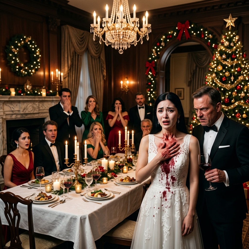 – Azt hittem, azt mondtad: »Te még mindig a feleségem vagy.«” A hangom nem remegett – még a szempilláimról csöpögő bor ellenére sem. Hideg nevetésben tört ki. – Nézd meg magad!  De én már mindent láttam. Minden hazugságot. Minden titkot. Még azt is, amelyik mellette ült. Azt várták, hogy megtöröm. Ehelyett elmosolyodtam. Mert mielőtt véget ér ez az éjszaka, nem én leszek a megalázott… és a fiam hamarosan be is bizonyítja ezt. – Azt hittem, azt mondtad: »Te még mindig a feleségem vagy.«” A hangom nem remegett – még a szempilláimról csöpögő bor ellenére sem. Hideg nevetésben tört ki. – Nézd meg magad! A terem elcsendesedett, kivéve az evőeszközök halk csilingelését és egy karácsonyi ének dúdolását a hangszórókból. Szenteste volt, és húsz ember ült a hosszú tölgyfa asztal körül – barátok, kollégák, olyan emberek, akik valaha „tökéletes párnak” neveztek minket. Most úgy néztek rám, mintha valami látványosság lennék. Ethan Carter az asztalfőn állt, a pohár még mindig megdöntötte a kezében, a vörösbor utolsó cseppjei a fehér terítőre csúsztak. – Szégyelld magad, Maya – tette hozzá elég hangosan, hogy mindenki számára érthető legyen. – Mindig is így volt.  Éreztem magamon a tekinteteket – szánalmat, kíváncsiságot, ítélkezést. Valaki suttogta. Valaki más teljesen elkerülte, hogy rám nézzen. Velem szemben egy nő, akit még soha nem ismertem – fiatal, kifinomult, magabiztos – könnyedén Ethan karjához érintette a kezét. Nem érte hozzá. Még nem. De elég közel.  De én már mindent láttam. Minden hazugságot. Minden titkot. Még azt is, amelyik mellette ült. Nyúltam egy szalvétáért, és nyugodtan megtöröltem vele az arcomat. A szívem nyugodt volt, furcsán távolságtartó, mintha már százszor átéltem volna ezt a pillanatot a fejemben. Mert átéltem. – Tényleg a mai estét választottad? – kérdeztem halkan. Ethan elmosolyodott. – Én az őszinteséget választottam. Néhány kellemetlen kuncogás tört ki belőlem. Gyávák. Az asztal túlsó végén ült a fiam, Daniel. Tizenhét éves. Csendes. Figyelmes. Megfeszült az állkapcsa, de nem szólt. Még nem. Azt várták, hogy összetörök. Ehelyett elmosolyodtam. Mert korábban, aznap délután feloldottam Ethan telefonját. Minden üzenetet elolvastam. Minden átutalást láttam. Minden tervet, amiről azt hitte, soha nem fogok megtudni.  És ami még fontosabb – nem jöttem ide felkészületlenül.  Lassan felálltam, a székem pont annyira súrlódott, hogy felhívja magára a figyelmet.  „Igazad van, Ethan” – mondtam, a szemébe nézve. „Legyünk őszinték.” A mosolya szélesebbre húzódott.  Ez volt az első hibája.  Mert a következő szavaim nemcsak az estéjét fogják tönkretenni…  Véget vetnek mindennek, amiről azt hitte, hogy irányítja őket.