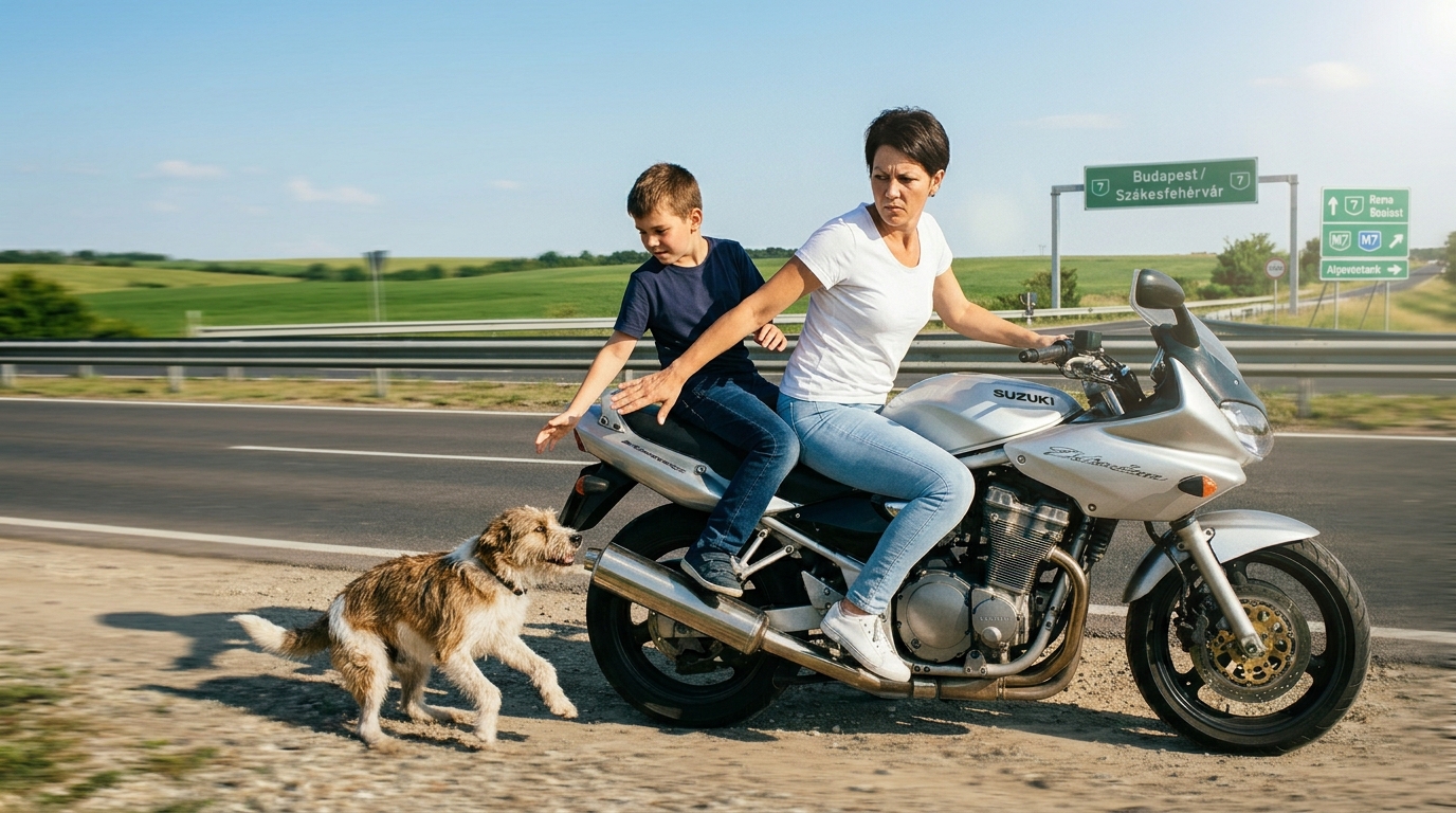 Szívtelen nő elhagyja szegény kutyáját az autópályán