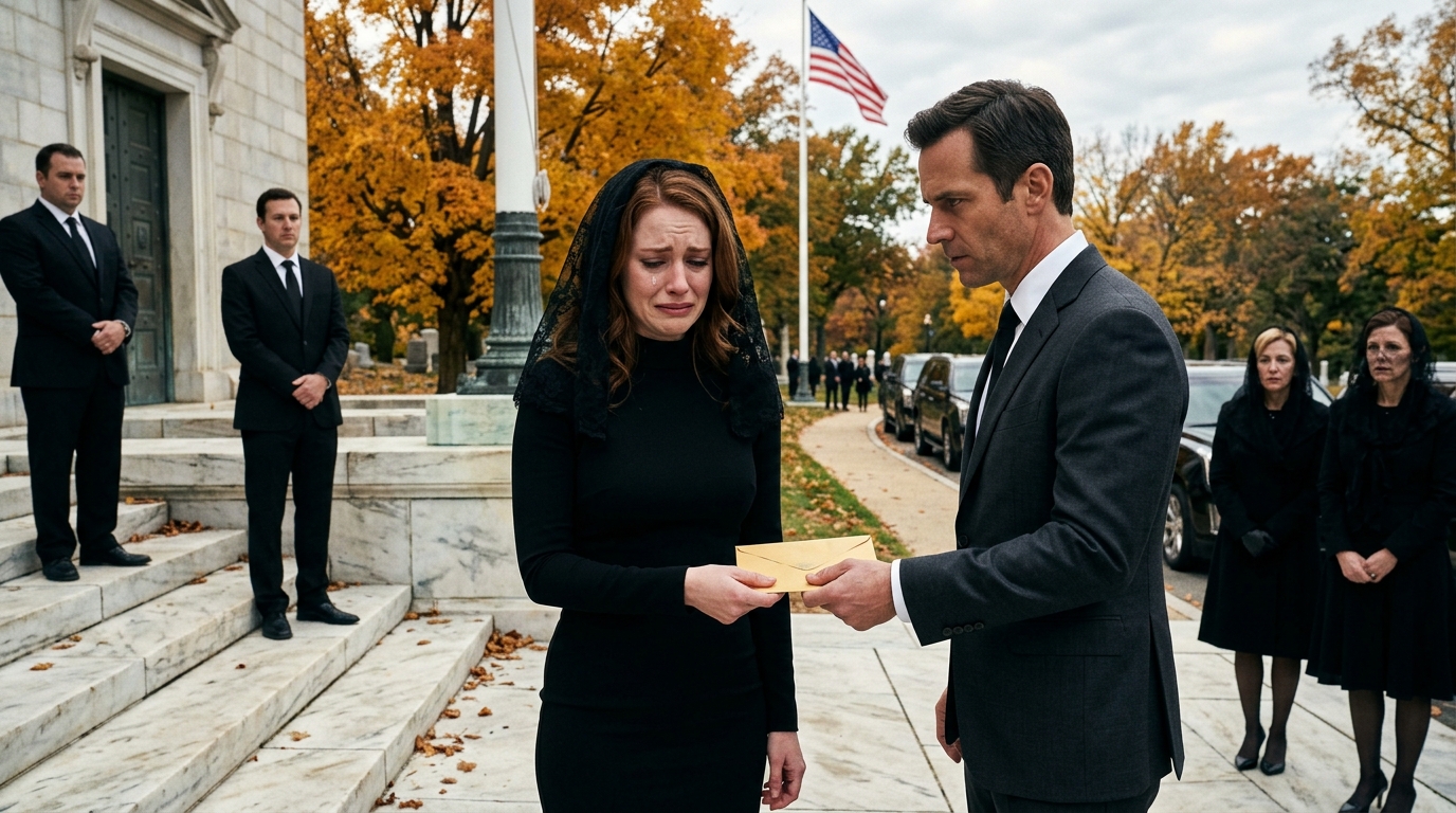 Közvetlenül a férjem temetése után az asszisztense hirtelen odajött hozzám, és halkan egy lezárt sárga borítékot nyomott a kezembe. Azt suttogta: „Nyisd ki te magad. És figyelj… ne mondd el senkinek a családodban.” Ott álltam, a kezemben az egyetlen dologgal, amit a férjem nyilvánvalóan nem akart, hogy bárki más lásson, miután elment.  Karen Mercer vagyok, és mire megérkezett az e-mail, már a régi szobámban aludtam Beavertonban, mert a gyász lakhatatlanná tette a saját házamat.  Brennan túl gyorsan összeomlott. Fejfájás. Hányinger. Kimerültség.  Aztán hirtelen meghalt a férjem, temetés volt, olyan emberek ettek, akik nem tudták, mit mondjanak, és a bátyám, Garrett, pont annyi aggodalmat mutatott, hogy a családomhoz tartozott. Körülöttem mindenki szívrohamnak nevezte. Tisztességes. Szomorú. Igazságtalan. Vége.  A Brennan által küldött e-mail nem úgy hangzott, mint egy olyan ember, aki elfogadja a sorsát. Úgy hangzott, mint egy olyan ember, akinek lejárt az ideje.  Azt mondta, hogy egy USB-meghajtó van elrejtve a szüleim széfjében, megadta a kódot, és figyelmeztetett, hogy ne bízzak senkiben a családban. Csak az FBI megbízható.  A széfben egy kicsi, fekete USB-meghajtó volt, amelyen az állt, hogy “nekem és senki másnak”. Amit Brennan hagyott rajta, az nem a gyászoló férj utolsó üzenete volt. Ez egy ügyirat volt. Hangfelvételek. Nyugták. Bejelentkezési adatok.  Ekkor váltott át a történet a tragédiából a stratégiába.  Garrett adósságokban fuldoklott. Lopott a Techwave-től. Pénzt utalt át a szüleim közös számláján keresztül, hogy gyanúsnak tűnjenek.  Brennan, romló egészségi állapota ellenére, továbbra is IP-címeket követett nyomon, bankszámlakivonatokat szerzett, és minden hazugságot dokumentált, hogy biztosítsa, hogy a szüleimet ne ítéljék el azokért a dolgokért, amiket a saját fiuk a hátuk mögött tett. Még a halálos ágyán is próbálta megvédeni a családomat.  A szüleimmel szemben ültem a nappaliban, és elmondtam nekik, hogy Brennan nem természetes halállal halt meg.  Anyám fájdalmas, megtört sírást hallatott, amit még mindig hallok álmomban, majd olyan hevesen összeesett, hogy a Providence St. Vince Kórházba kellett szállítanunk.  Apám az ágya mellett ült, húsz évvel idősebbnek látszott, és azt suttogta: „Gyilkost neveltem fel.”  Brenham kidolgozott egy tervet. Még mindig szükségük volt arra, hogy Garrett maga essen bele a végső csapdába. Ez azt jelentette, hogy elég szorongóvá kellett tenni ahhoz, hogy cselekedjen.  Míg a szüleimet egy belvárosi szállodába költöztették, a biztonsági személyzet csendes filmforgatássá változtatta otthonukat. Kamerák a nappaliban. Felvevőeszközök a folyosón.  Egy vészjelző gomb a farmerzsebemben. Egy vezeték a gallérom alatt.  A dolgom elméletben egyszerű volt, de a gyakorlatban hihetetlenül brutális: felhívni a testvéremet, elmondani neki, hogy kérdéseim vannak Brennan papírjaival és életbiztosításával kapcsolatban, és meggyőzni, hogy elég közel vagyok ahhoz, hogy bajt okozzak.  Szombat estére az egész ház mintha lélegzet-visszafojtva figyelte volna.  Egyedül ültem a nappali lágy fényében, ahol olvasni tanultam, ahol anyám ruhákat hajtogatott, ahol Garrett a fociszezon alatt kiterülve feküdt, mintha semmi rossz nem érhetne minket. Brennan aktája az asztalon feküdt.  A szívem nem lassult. És minden eltelt perc világosabbá tett egy dolgot: a bátyám nem azért jött, hogy segítsen nekem bármit is megérteni. Azért jött, mert tudnia kellett, mennyit tudok.  10:30-kor az autó fényszórói végigsöpörtek az első ablakon. Aztán megszólalt a csengő.
