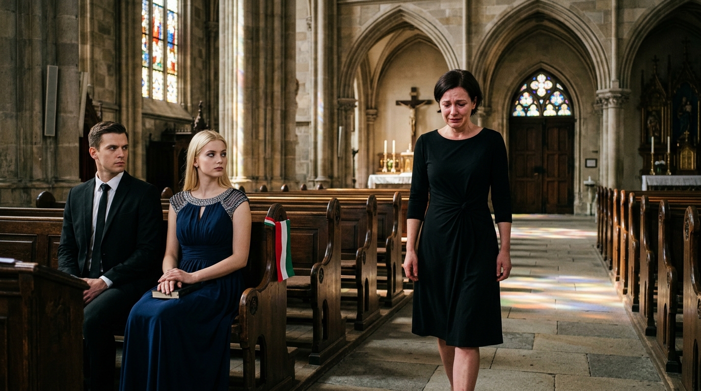 Az elveszett Versace ruhámat viselte apám temetésén. A családi sorban ült. Fogta a férjem kezét. „Gyakorlatilag már a család tagja vagyok” – jelentette be. Az ügyvéd elkezdte felolvasni a végrendeletet: „A lányomnak, Natalie-nak, aki tegnap felhívott a férje viszonya miatt…” – a férjem elsápadt. A szerető elszaladt.  A CA-ban lévő ólomüveg lámpa nem szentnek érződött – inkább sebészetinek. Apró szivárványok vágtak át a padokon, és a nyakkivágásánál lévő kristályokra hullottak… az én kristályaim… az éjkék Versace karkötőmre, ami három héttel ezelőtt „eltűnt”. Dermedten álltam a folyosón, mintha a bánatomat kiszorították volna a testemből, és tiszta, hideg matematikával helyettesítették volna.  Első sor. Családi sor. A keze átfűzte a férjem kezét, mintha oda tartozna. A férfi válla befelé görbült, nem a bánattól – a bűntudattól.