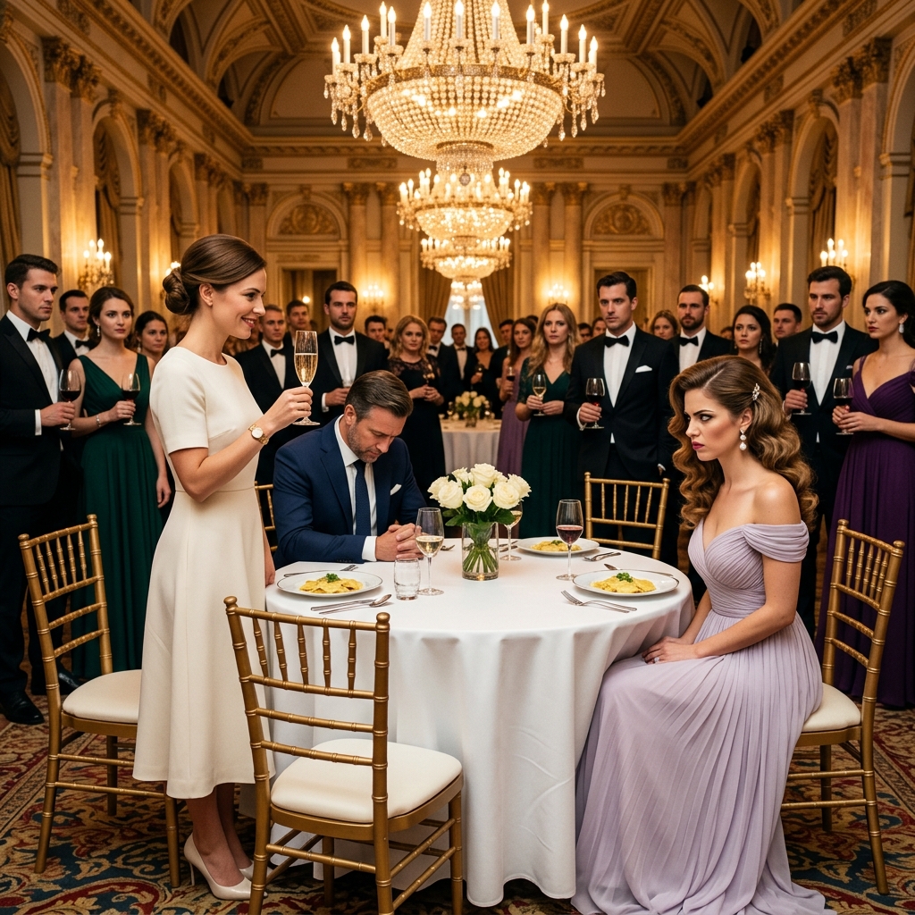 Saját eljegyzési partijomon a húga felállt, rámosolygott a teremre, és nyilvánosan bejelentette, hogy én leszek a családja új kis segítője  A saját eljegyzési partijomon a húga felállt, rámosolygott a teremre, és nyilvánosan bejelentette, hogy én leszek a családja új kis segítője.  A Palmer House báltermének kristálycsillárjai meleg arany fényt vetettek a fehér, fényes ezüst terítőkre, és hatvan arc fordult a főasztal felé. Még mindig pezsgőspoharat tartottam a kezemben, amikor Jessica Wright felállt egy testhezálló krémszínű ruhában, és felemelte a poharát, mintha megáldaná a termet.  A mosolya begyakorolt ​​volt. Éles a szélein.  „Azoknak, akik nem ismernek” – mondta –, „Jessica vagyok. Daniel nővére. És már régóta várok, hogy Emilyt üdvözölhessem a családunkban.”  Néhányan elmosolyodtak. Néhányan koccintottak.  Daniel mellettem ült a sötétkék öltönyében, jóképűnek és nyugodtnak tűnt, pontosan az a fajta férfi, akit mindenki megbízhatónak ír le. A keze az enyém mellett pihent a vászonterítőn. A családja körülöttünk gyűlt össze drága ruhákban és csendes magabiztossággal, mintha már övék lett volna az este.  Aztán Jessica teljesen felém fordult.  „Egy új nőt üdvözölni a Wright családban nagy dolog” – mondta. „Nem csak a szerelemről szól. A folytonosságról. A felelősségről.” A szoba elcsendesedett, ahogy az elegáns szobák szoktak. Az a fajta csend, ahol senki sem mozdítja a villáját, de mindenki jobban figyel. Daniel anyja, Eleanor felé biccentett, aki a túlsó végén ült, gyöngyökkel a torkán és derűs mosollyal az arcán.  „Anyánk mindig is ennek a családnak a gerince volt” – mondta Jessica. „A ragasztó. Az, aki mindent mozgásban tart.” Egy kicsit feljebb emelte a poharát.  „És most Emily betöltheti ezt a gyönyörű szerepet.” Éreztem, ahogy az első figyelmeztető hideg végigsiklik a gerincemen.  Jessica folytatta. „Annyira izgatott vagyok, hogy segítséget kapok a hagyományos vasárnapi vacsorákhoz. Anyának igazán szüksége lenne még egy pár kézre a konyhában. És persze az is igazi ajándék lesz, ha átvehetem a háztartási számlákat anya és apa helyett. Követni tudjuk a jótékonysági ebédeket, a golfmeccsek menetrendjét, a családi naptárakat, a kommunikációt… ezek az apró szolgálattételek azok, amik igazán összetartanak egy családot.” Könnyedén mondta. Édesen. Mintha virágot kínálna nekem, nem pedig egy nyilvános munkaköri leírást adna át. Daniel néhány nagynénje idegesen felnevetett. Valaki a szomszéd asztalnál lenézett a borospoharába. Eleanor mosolya meg sem rezzent. Daniel felé fordultam. A tányérját bámulta. Nem volt megdöbbenve. Nem volt dühös. Még csak nem is zavarodott. Csak kényelmetlenül éreztem magam. Ez volt az a pillanat, amikor az arcom már nem égett, és minden bennem hideggé vált. Jessica ismét felemelte a poharát. „Emily emlékére. Bárcsak elfogadná a Wright család szívének kifizetődő szerepét. Alig várjuk, hogy teljesen beilleszkedj.” Beilleszkedett. Nem szeretett. Nem fogadott szívesen. Integrált.  Néhány elszórt „hallom, hallom” botladozott át a termen, és ott elhalt. Halkan letettem a pezsgőspoharamat. Aztán felálltam. A sarkam szilárdan állt a bálterem padlóján. A pulzusom nem. „Jessica” – mondtam olyan nyugodt hangon, hogy egyszerre több fej is felém kapta –, „köszönöm a jövőmről alkotott részletes elképzelést.” Ideges nevetés villant fel valahol a terem hátsó részében. A fejemet oldalra billentettem, mintha üzleti kérdést tennék fel egy konferenciateremben, ahelyett, hogy megpróbálnám nem szétrombolni az eljegyzésemet a nyilvánosság előtt. „Van két kérdésem.” Jessica mosolya megfeszült. „Először is, ezek a feladatok, amiket az előbb felsoroltál, dokumentált Wright családi hagyományok, vagy inkább személyes elvárások önnel szemben?” Az ezt követő csend azonnal és kemény volt. Jessica pislogott. „Így… működik a családunk.” „Értem” – mondtam. Aztán Danielhez fordultam. Gyorsan felkapta a fejét, mintha nem számított volna rá, hogy az este azon részébe rángatják, ami valójában róla szólt.  „A második kérdésem a vőlegényemhez szól.” A bálteremben minden szempár az enyémre szegeződött.  „A Jessica által az imént leírt családi struktúrában mi lesz pontosan a szereped?” Daniel rám meredt. Álltam a tekintetét.  „Milyen felelősségeket vállalsz” – kérdeztem –, „hogy összeköts minket? Mely házimunkák a tieid? Milyen családi kötelezettségeket vállalsz? Velem együtt tanulod meg anyád receptjeit? A könyvelés felét intézed? Átveszed apád beosztását?” A szavak egymás után hullottak, tisztán és rendezetten, nevetni sem lehetett rajtuk.  Daniel kinyitotta a száját. Semmi sem jött ki a torkán. Az apja, Robert, megmozdult a székében. Arca másodpercről másodpercre elsötétült. Jessica keze szorosabban szorította a pohara szárát. Eleanor végre abbahagyta a mosolygást. Daniel tehetetlenül megvonta a vállát, amitől valami meghalt bennem ott, a csillárok alatt. – Úgy értem… én gondoskodni fogok, természetesen – mondta.  A válasz már azelőtt is erőtlen volt, hogy elhagyta volna a száját.  – Hogyan gondoskodni? – kérdeztem. Úgy nézett rám, mintha valami íratlan szabályt szegtem volna meg.  – Érzelmileg? Logisztikailag? Pénzügyileg? Mert már…„Mindhármat csinálom a saját életemben. Szóval nagyon világosan kérdezem, hogy mi legyen itt a felosztás.”  „Emily” – vágott közbe Robert halkan és figyelmeztetően –, „ez nem a megfelelő alkalom.” Rá sem néztem. „Szerintem ez a tökéletes alkalom” – mondtam. Danielre szegeztem a tekintetemet. „A húgod épp most tett nyilvános bejelentést a kötelességeimről mindenki előtt, akit ismerünk. Egyszerűen csak a teljes szervezeti ábrát kérem.”  Ez néhányan meglepett pillantást váltott ki. Daniel arca elvörösödött. „Drágám” – mondta azzal a lágy hangon, amit a férfiak akkor használnak, amikor egy nőt akarnak, hogy megmentse őket az általuk okozott zavartól –, „Jess csak izgatott. Elragadtatja magát. Túl szó szerint veszed ezt.” Íme. Nem felháborodás a nevemben. Nem helyreigazítás. Nem védekezés. Csak egy kérés, hogy méltósággal nyeljem le a megaláztatást, mert a szoba drága volt, és a családja figyelte. Jessica úgy fújt ki, mintha győzött volna. Eleanor lassú, finom kezekkel hajtogatta össze a szalvétáját az ölében. Daniel pedig rám villantotta azt a halvány, könyörgő mosolyt, ami hirtelen kevésbé kedvességnek, és inkább bájjal álcázott gyávaságnak tűnt. „Élvezhetnénk csak a bulit?” – kérdezte.  Jó bulit! A bálterem mintha összeszűkült volna körülöttem. A gardéniák, a gyertyafény, a táncparkettről beszűrődő halk zene, a fényes poharak, a vasalt öltönyök és az óvatos mosolyok – mindez kezdett megrendezettnek tűnni. Mint egy gyönyörű díszlet egy csapóajtó köré. Ránéztem a férfira, akit feleségül kellett volna vennem. A férfira, aki épp most hagyta, hogy a húga nyilvánosan felálljon, és egy életre szóló fizetetlen szolgálatot bízzon rám, miközben ő csendben figyelt.  Aztán körülnéztem a teremben. Jessica várakozó arcára. Eleanor helyeslésére. Robert ingerültségére. A vendégekre, akik úgy tettek, mintha nem bámulnának. A táskámért nyúltam. „Azt hiszem, mindent kiélveztem, amit csak tudtam” – mondtam. Senki sem mozdult. Senki sem lélegzett. Aztán visszanéztem Danielre, hagytam, hogy a csend pontosan ott üljön, ahol fájt, és feltettem a kérdést, ami megváltoztatta a termet. „Mielőtt beházasodom a családodba, Daniel, szeretném, ha nagyon világosan válaszolnál – mikor döntötted el, hogy jelentkezem a… menyasszonyom, és mikor döntött úgy a húgod, hogy állásinterjúra megyek, hogy anyád helyettese lehessek?